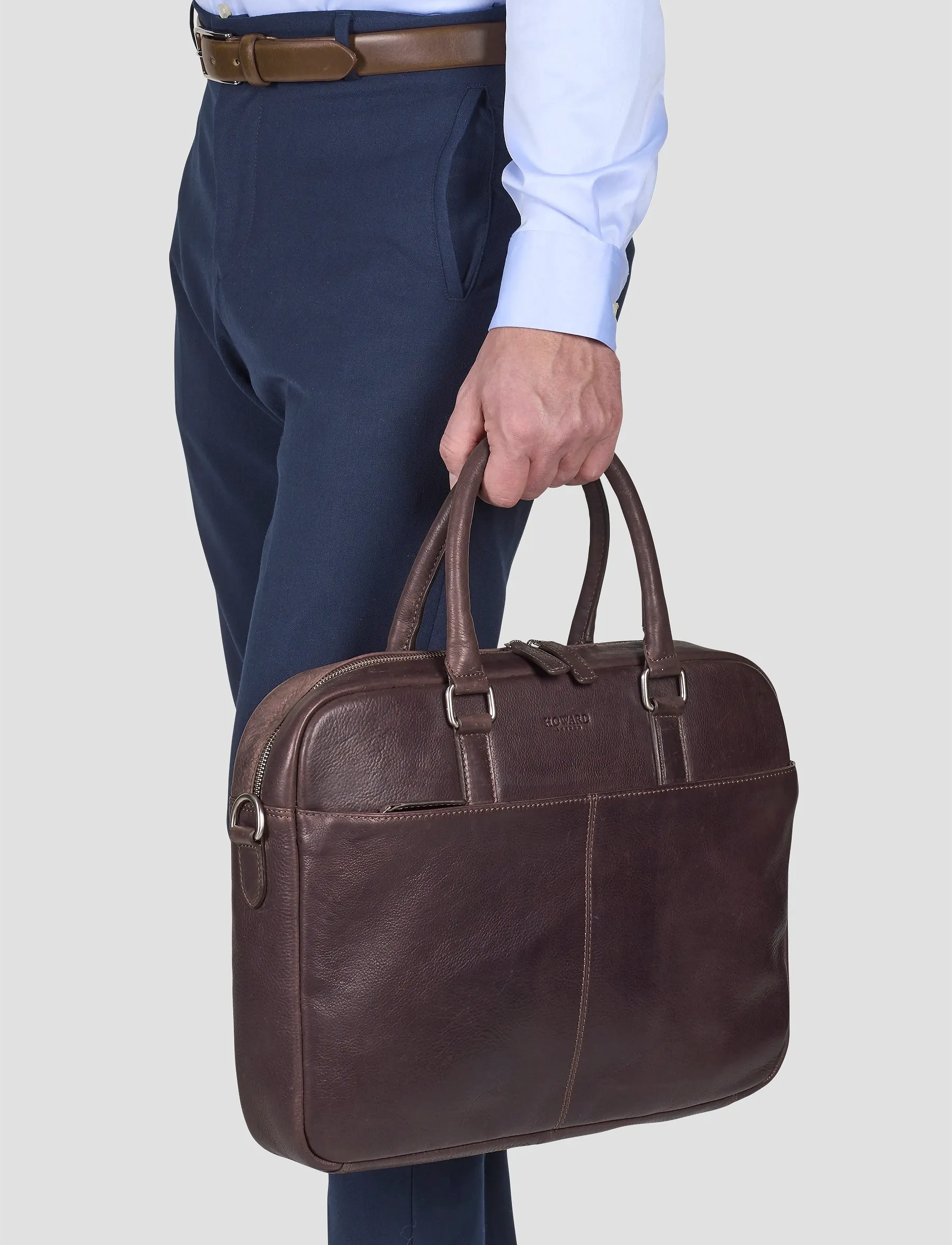 Howard London Laptop Bag Morris, One Size, Bags, Braun - Computer Männerswear
