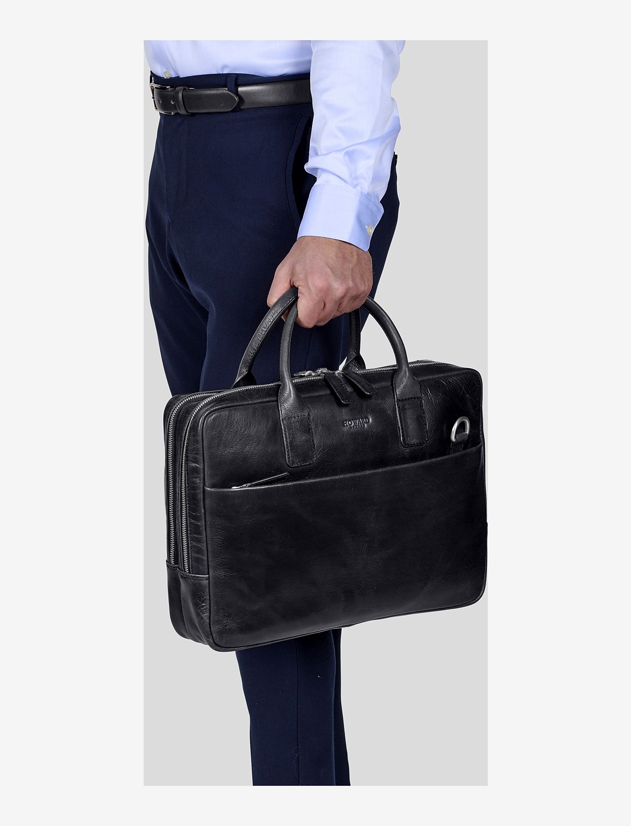 Howard London Laptop Bag Stanley, One Size, Bags, Schwarz - Computer Männerswear