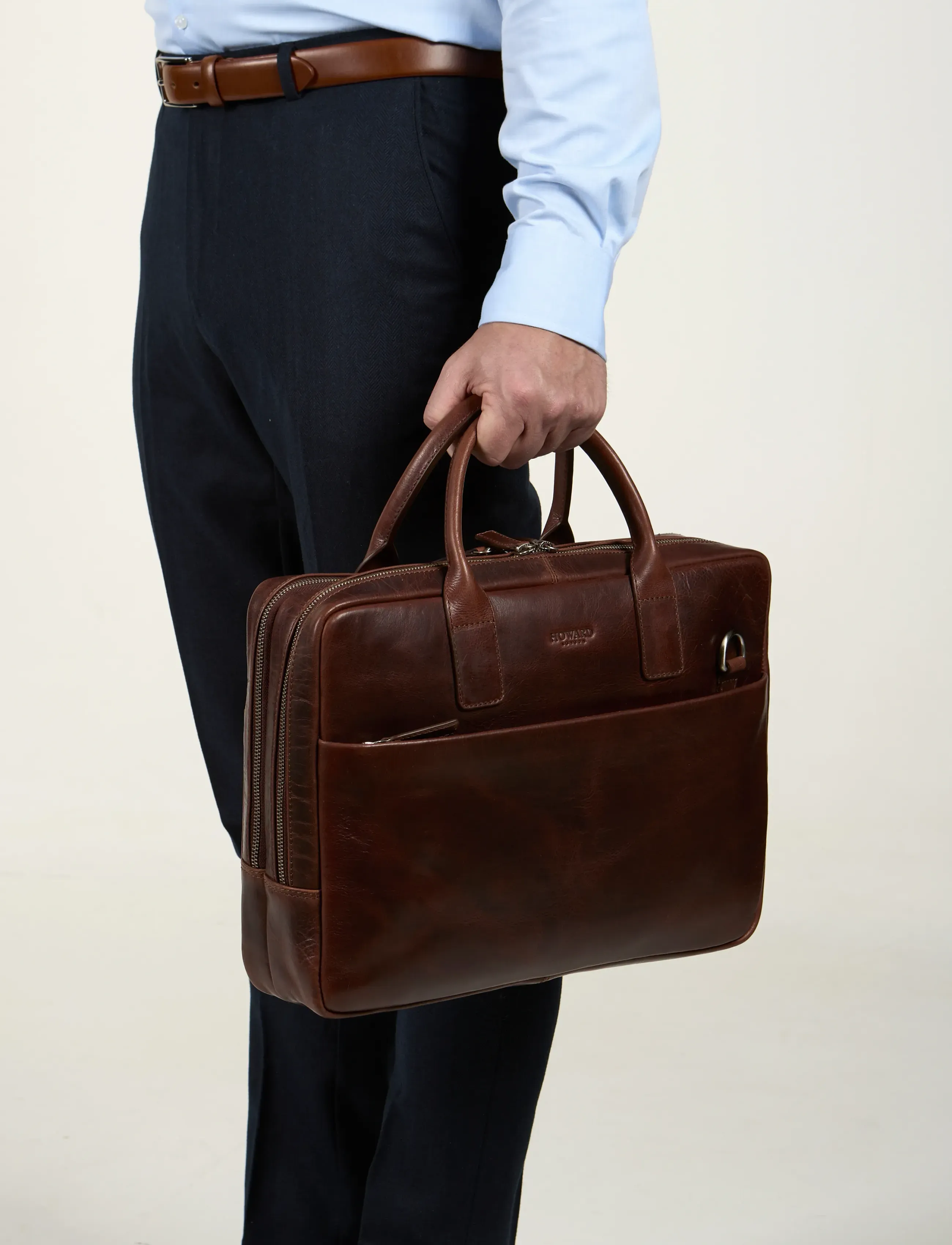Howard London Laptop Bag Stanley, One Size, Bags, Braun - Computer Männerswear