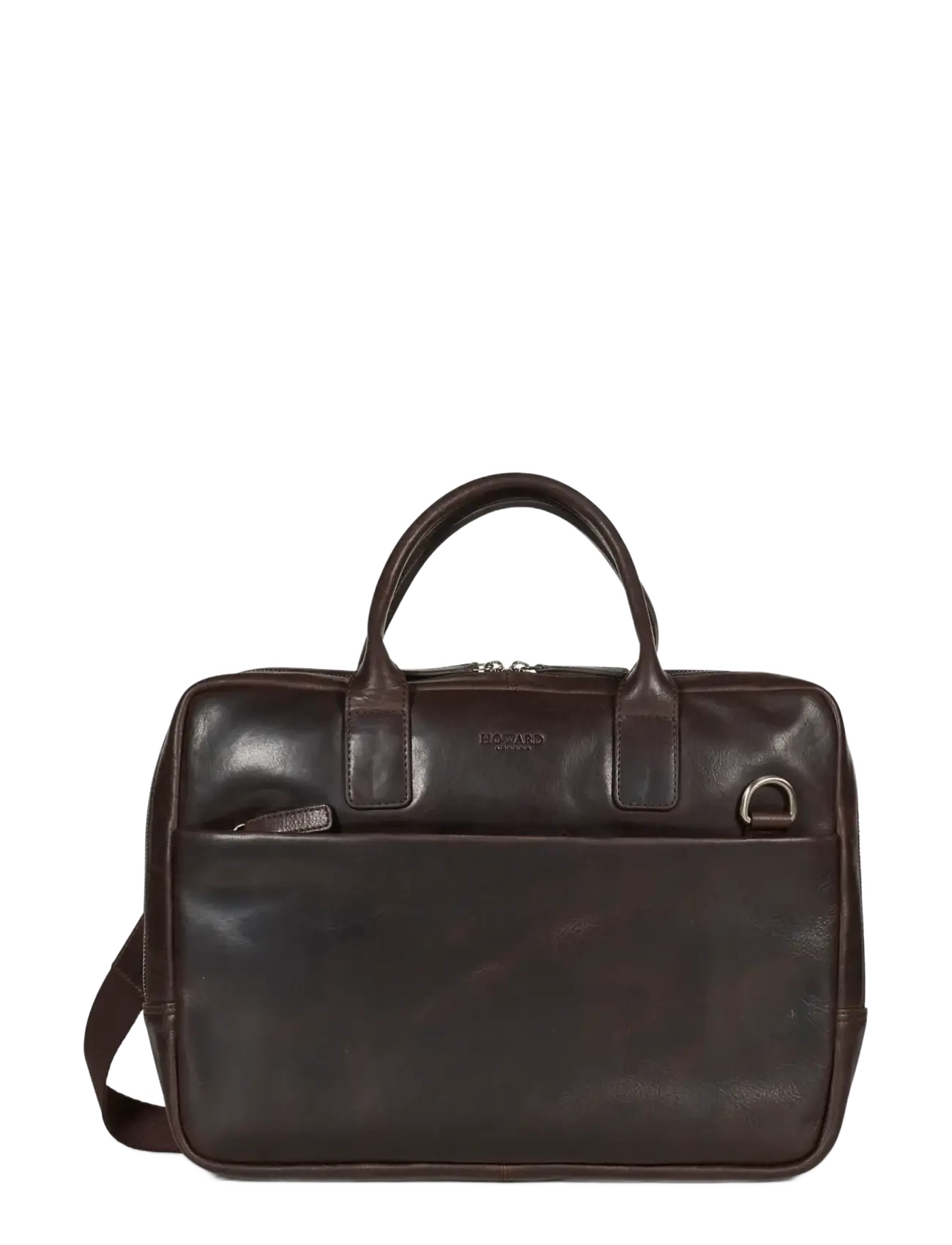 Howard London Laptop Bag Stanley - Fartölvutöskur - DARK BROWN / brown