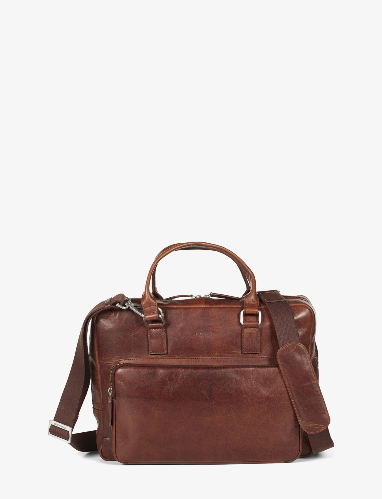 Howard London Laptop Bag Leopold, One Size, Bags, Braun - Computer Männerswear