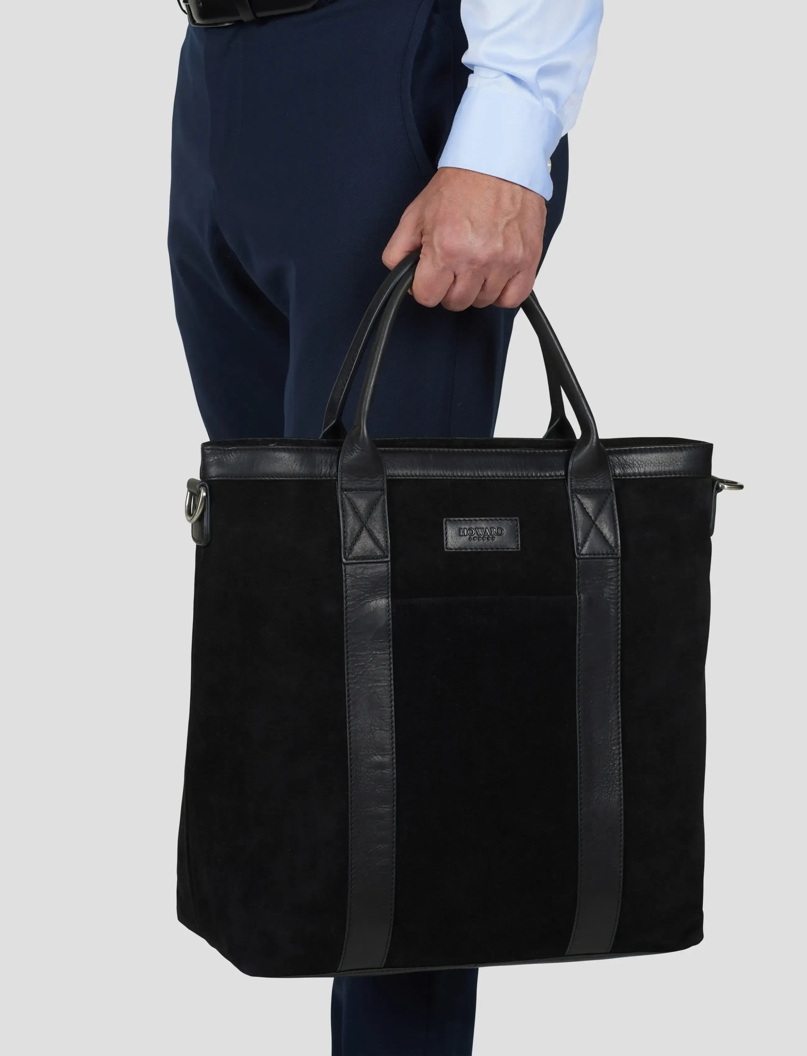 Howard London Tote Bag Brian Suede - Business - BLACK / black