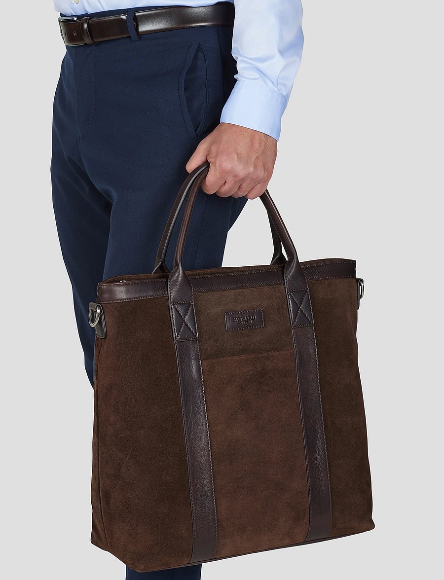 Howard London - Tote Bag Brian Suede - nach anlass kaufen - dark brown - 0