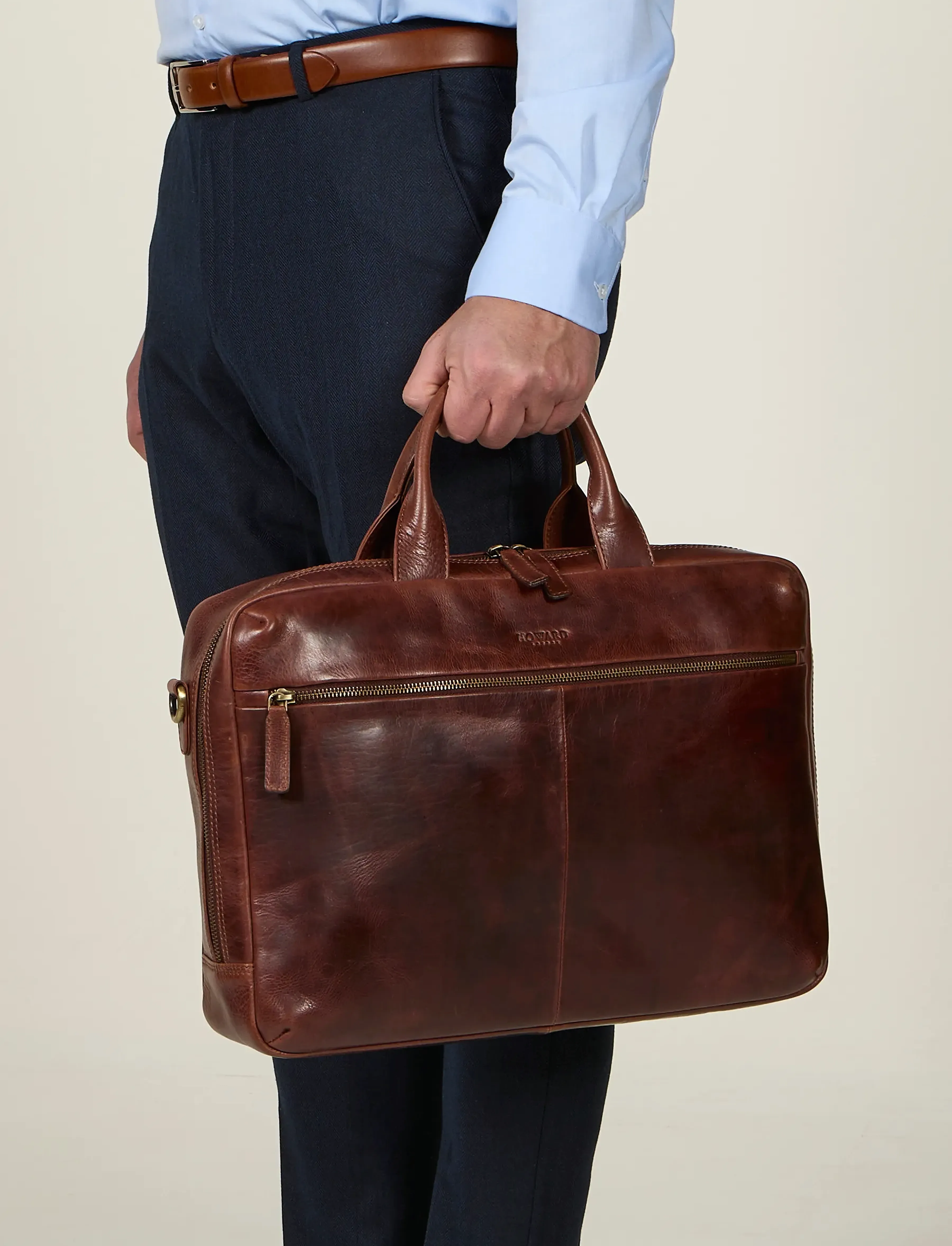 Howard London Laptop Bag Frank, One Size, Bags, Braun - Computer Männerswear