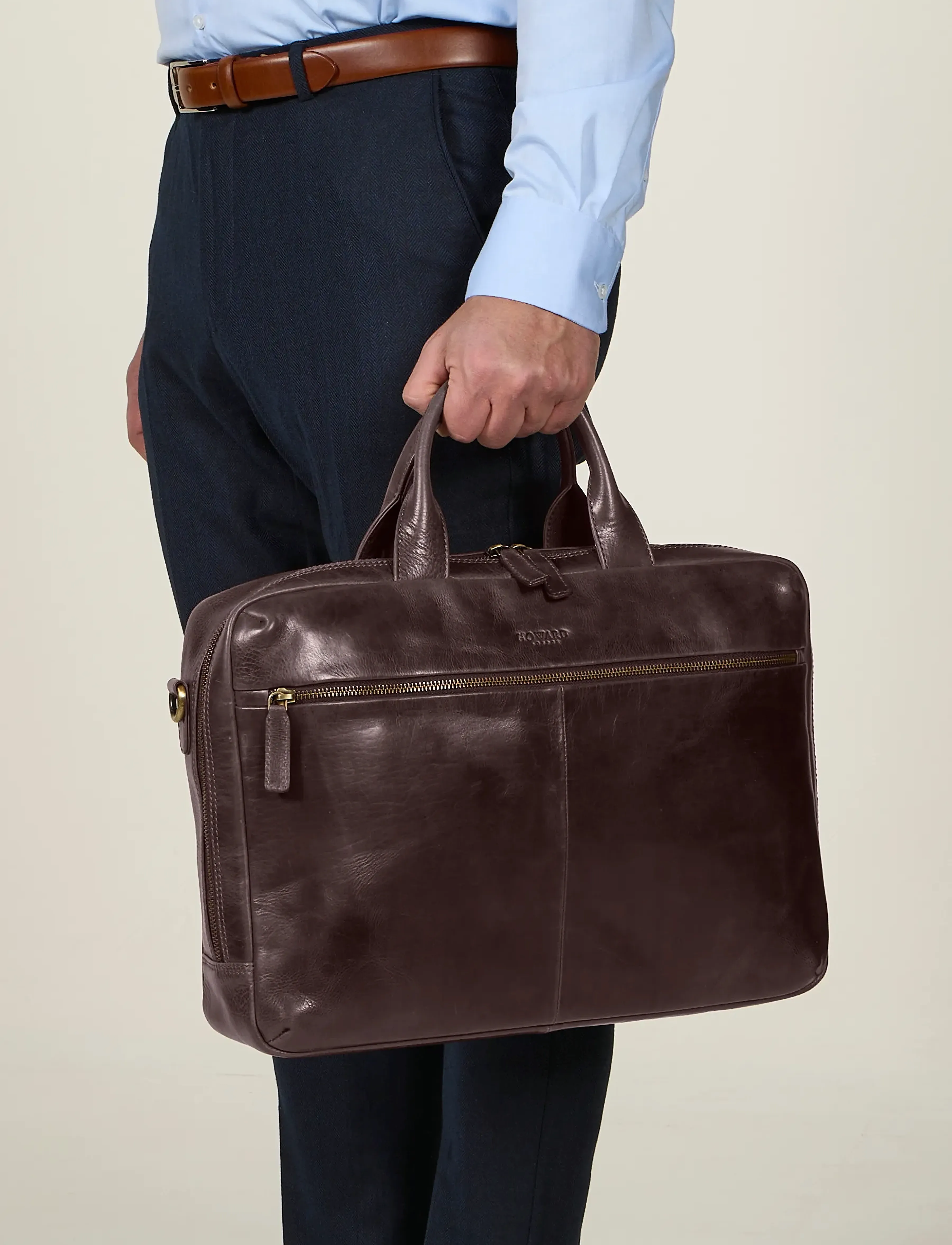 Howard London Laptop Bag Frank, One Size, Bags, Braun - Computer Männerswear