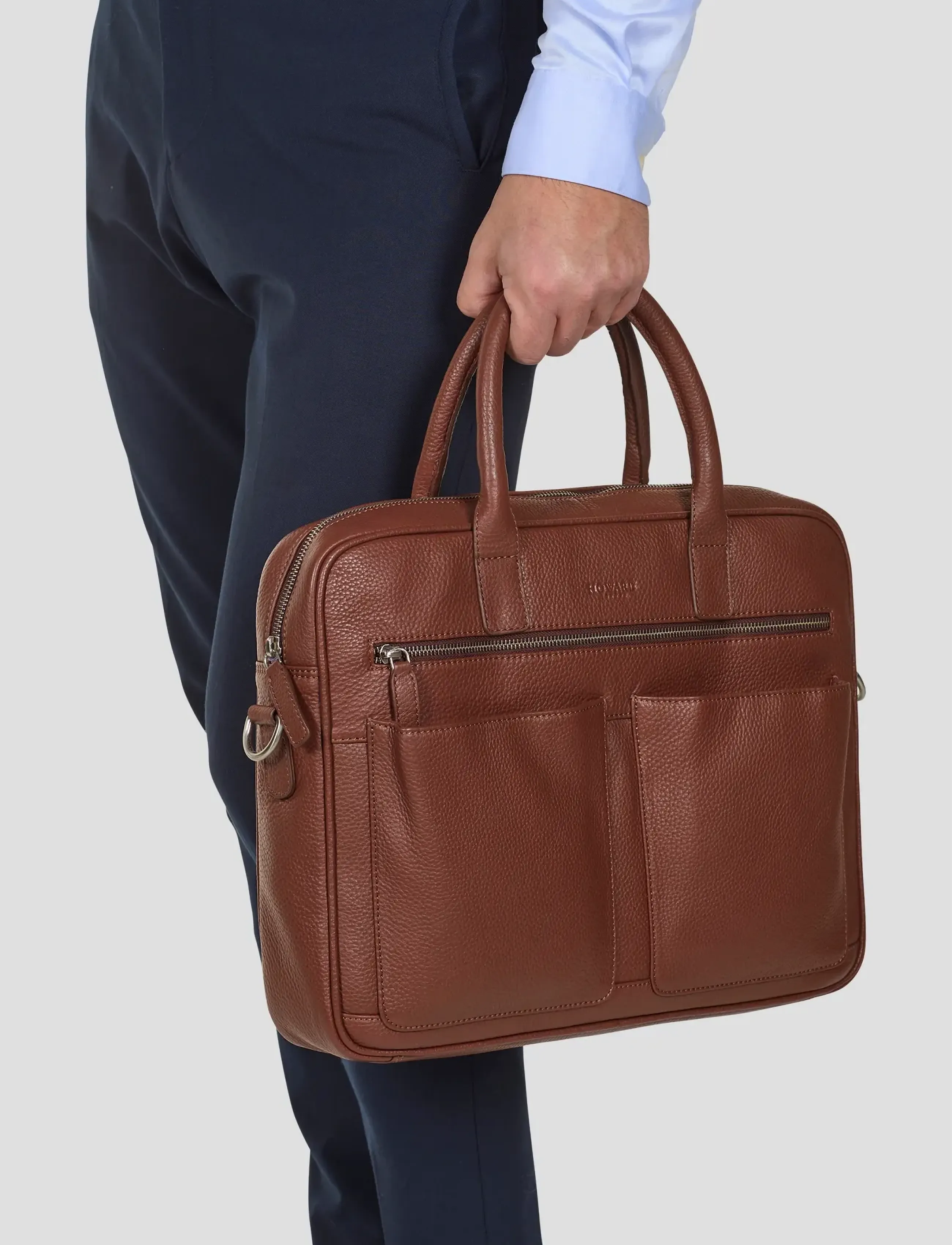 Howard London Laptop Bag Sam, One Size, Brown, Tasker > Dokumentmapper, Herre