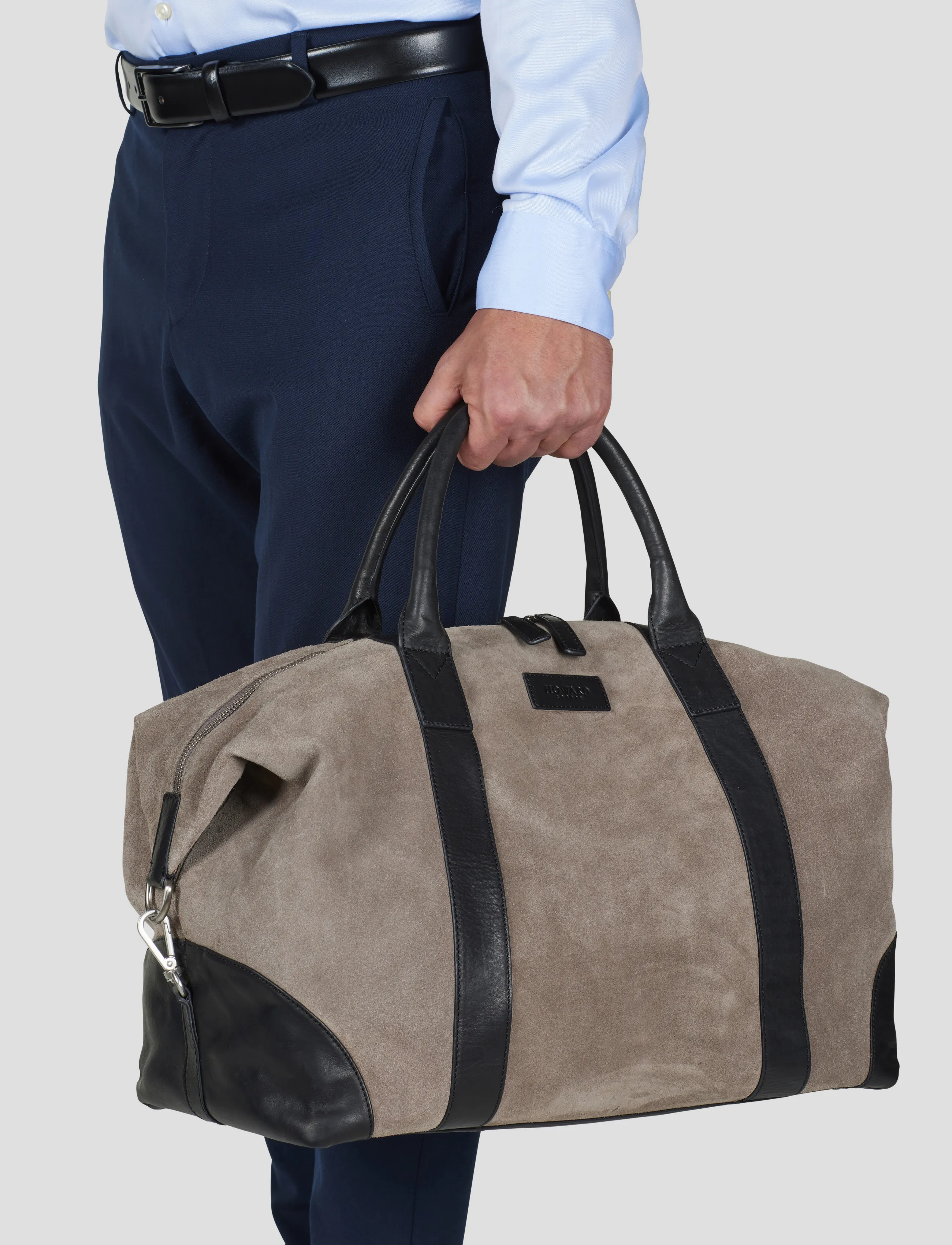 Howard London Steven Suede Bag, Mænd, Duffel Taske, Grå, Str: ONE SIZE