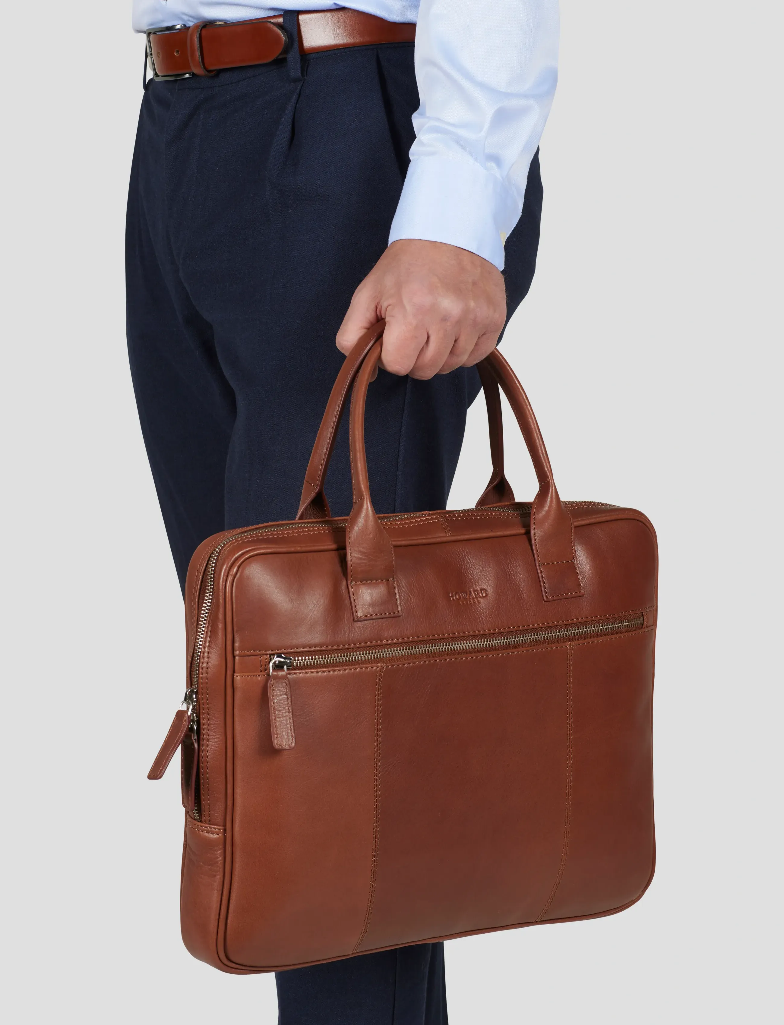 Howard London Howard Laptop Bag Conrad - Business - BROWN / brown