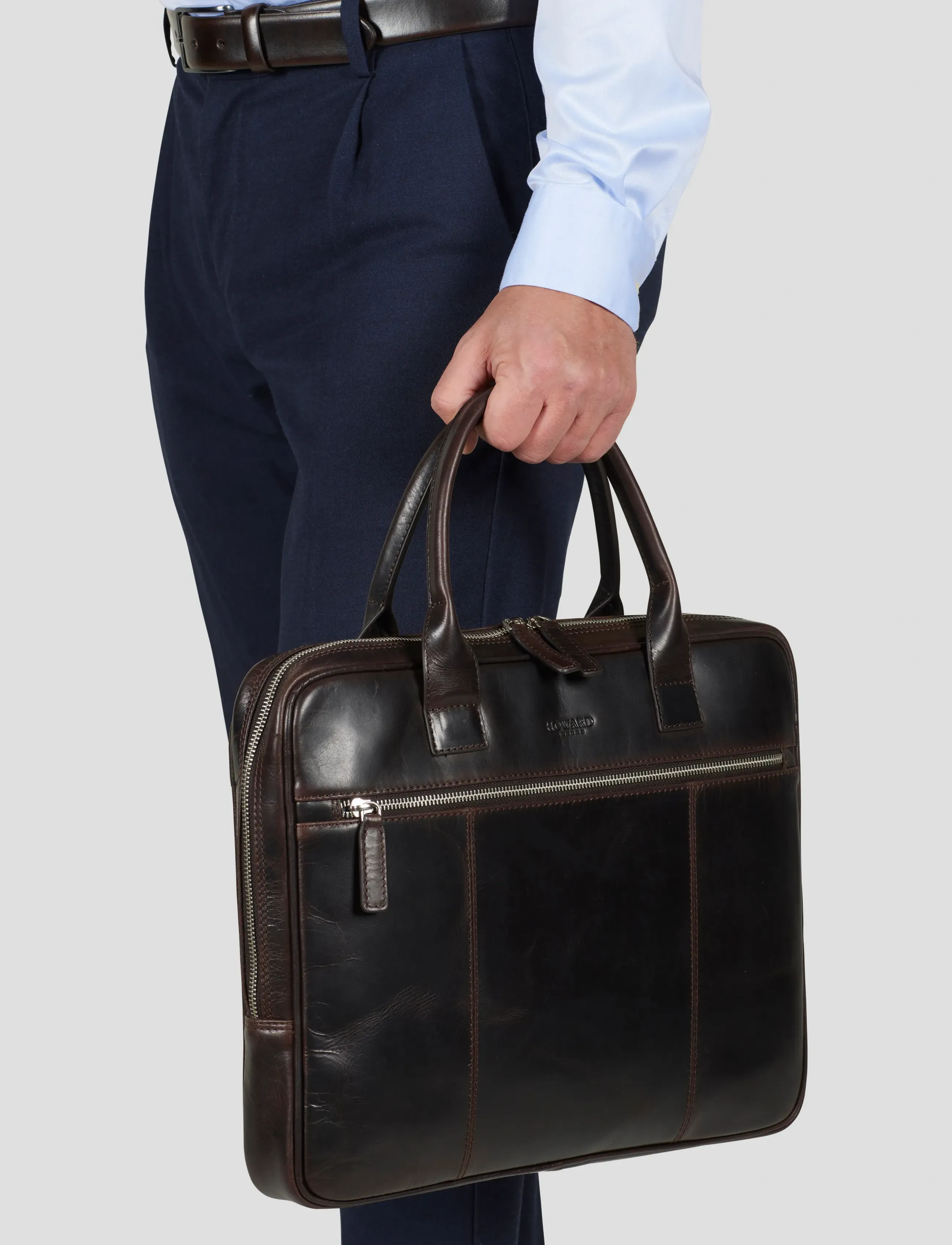 Howard London Howard Laptop Bag Conrad - Computertasker - DARK BROWN / brown