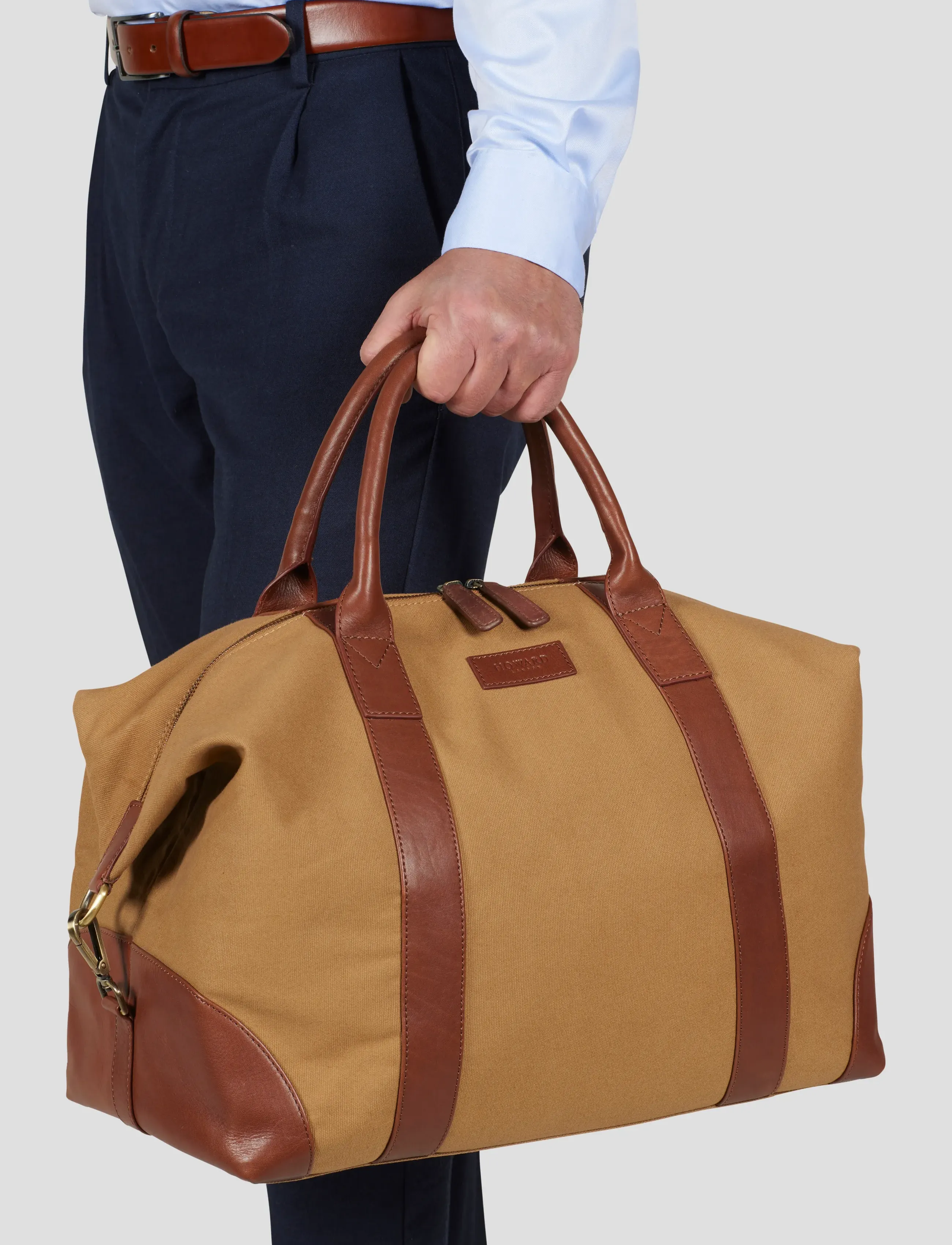 Howard London Howard Steven Canvas Weekendbag - Spring Wardrobe - BEIGE / brown