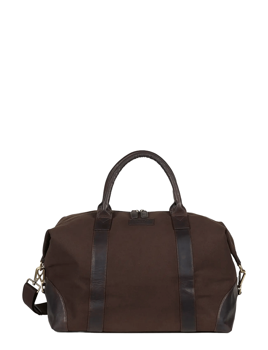 Howard London - Howard Steven Canvas Weekendbag - stora weekender-väskor - dark brown - 1
