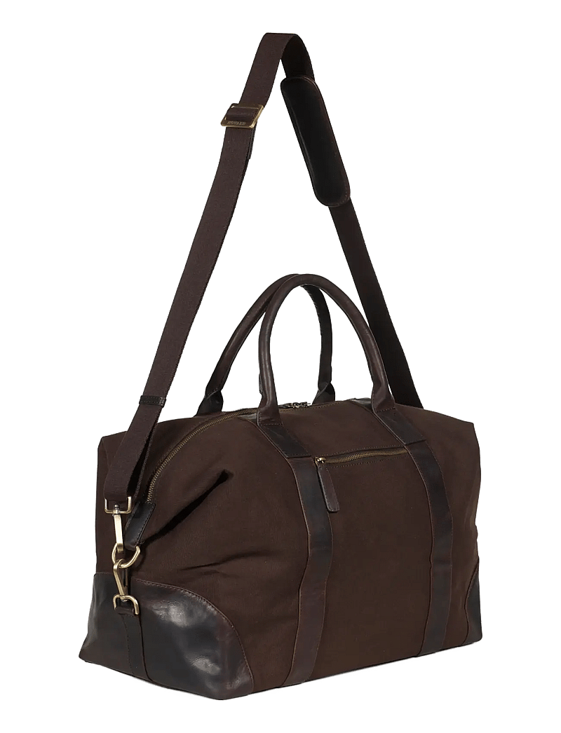Howard London - Howard Steven Canvas Weekendbag - big weekender bags - dark brown - 2