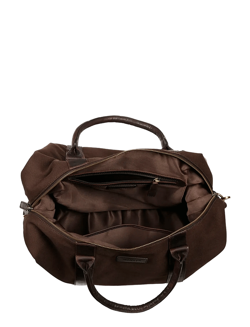 Howard London - Howard Steven Canvas Weekendbag - big weekender bags - dark brown - 3
