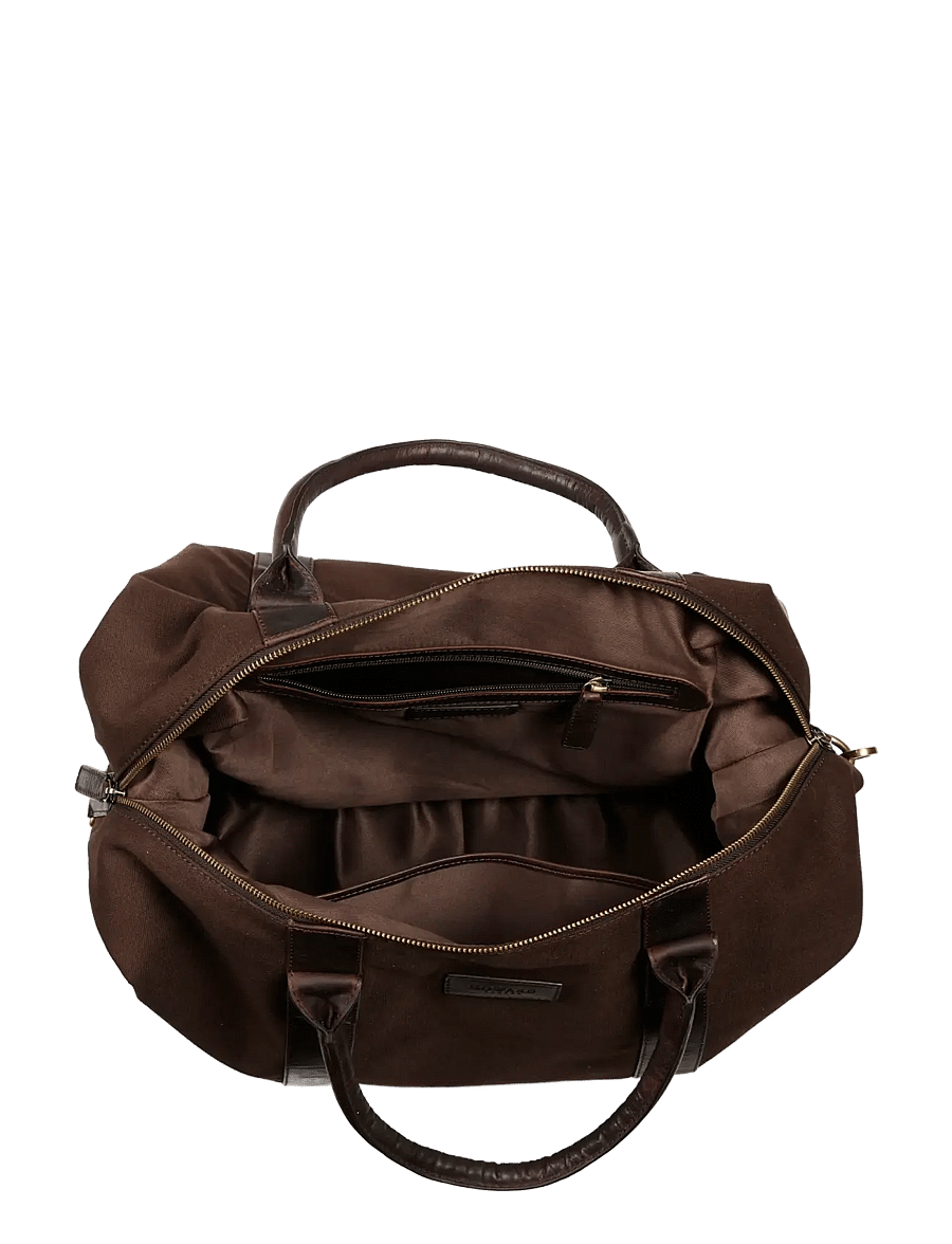 Howard London - Howard Steven Canvas Weekendbag - stora weekender-väskor - dark brown - 3