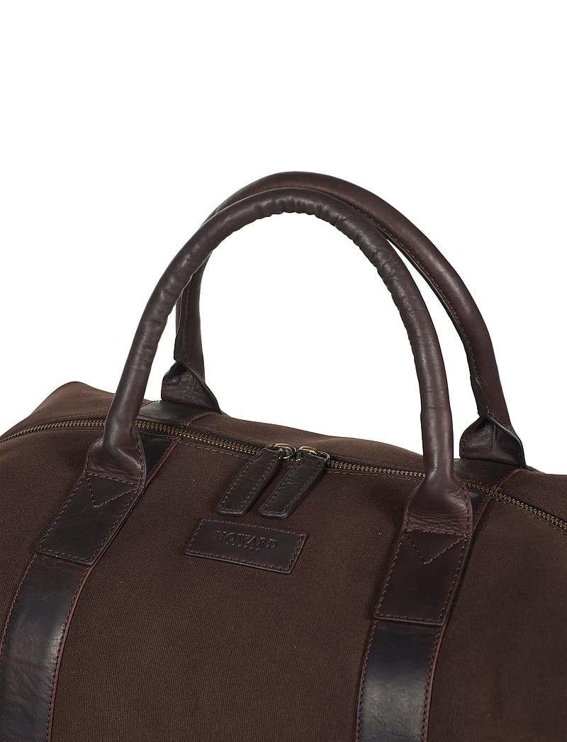 Howard London - Howard Steven Canvas Weekendbag - big weekender bags - dark brown - 4