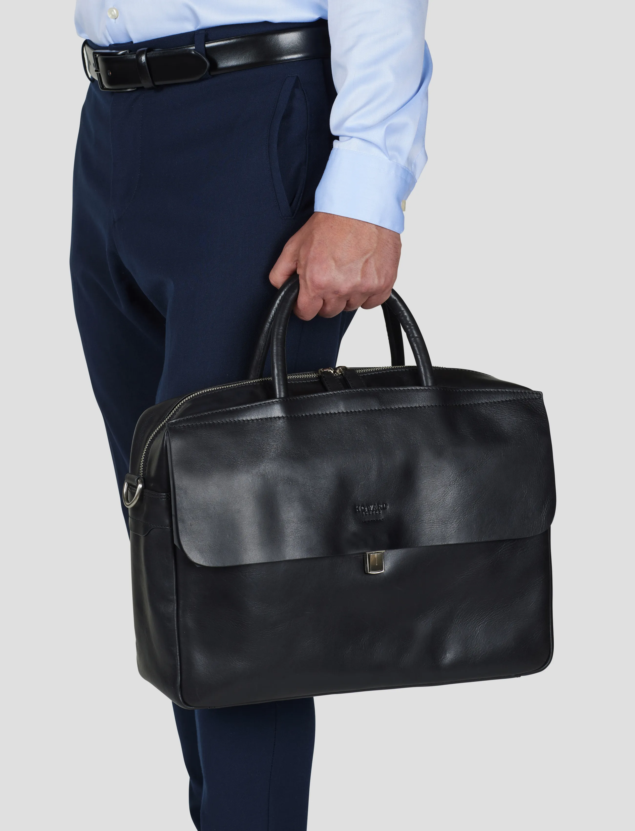 Howard London Charlie Briefcase Bag, One Size, Bags, Schwarz - Briefcases, Männerswear