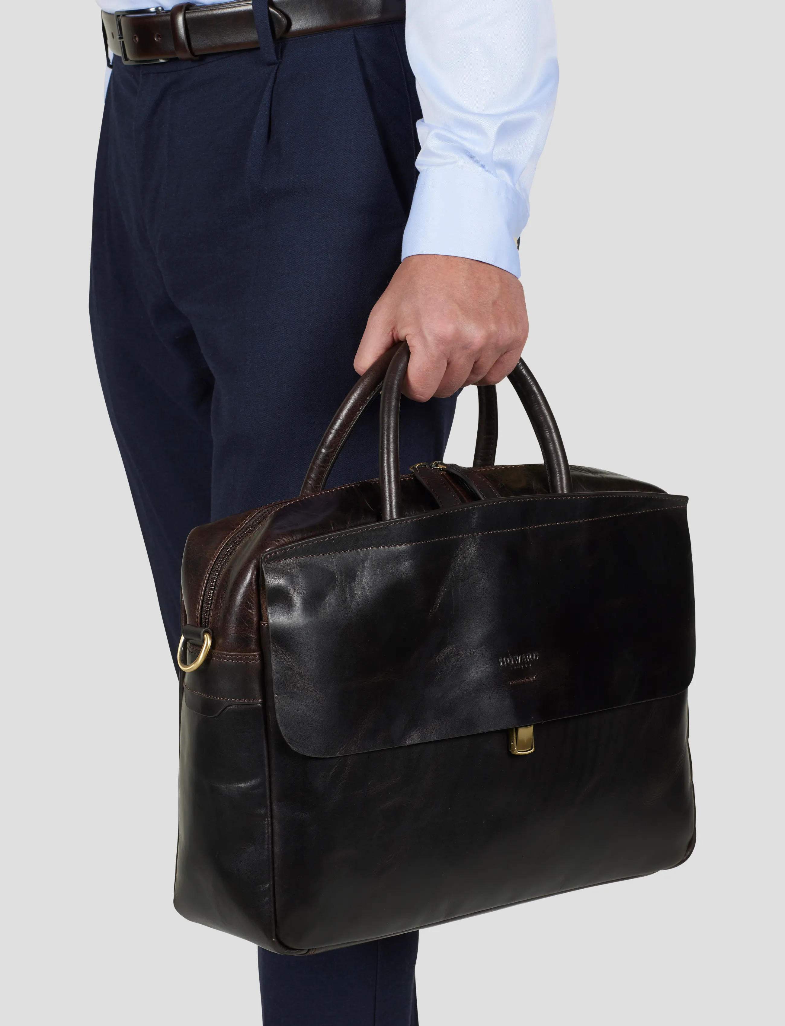 Howard London Charlie Briefcase Bag, One Size, Bags, Braun - Briefcases, Männerswear