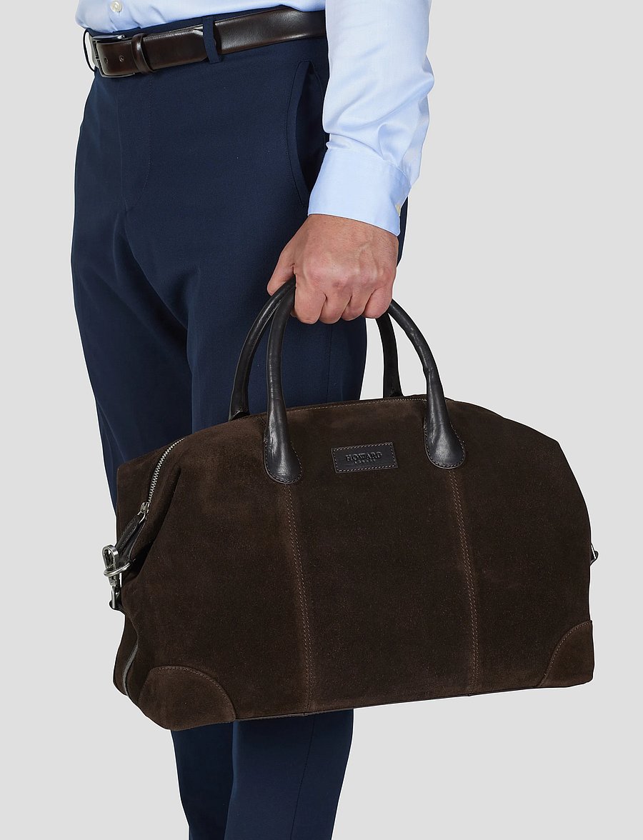 Howard London - Weekend Bag Suede Milo - shoppa efter tillfälle - brown - 0