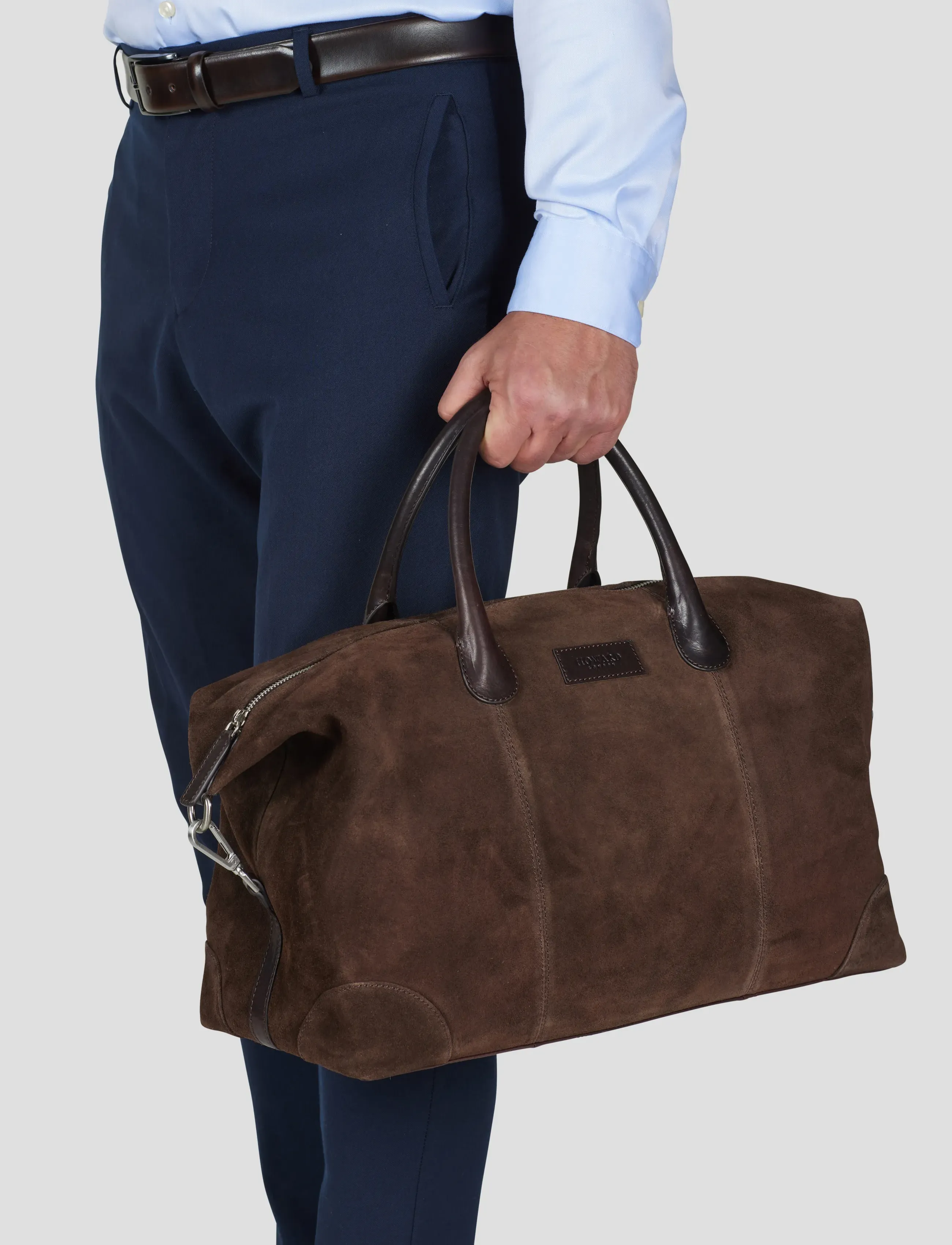 Howard London - Weekend Bag Suede Milo - väskor för övernattning - dark brown - 0