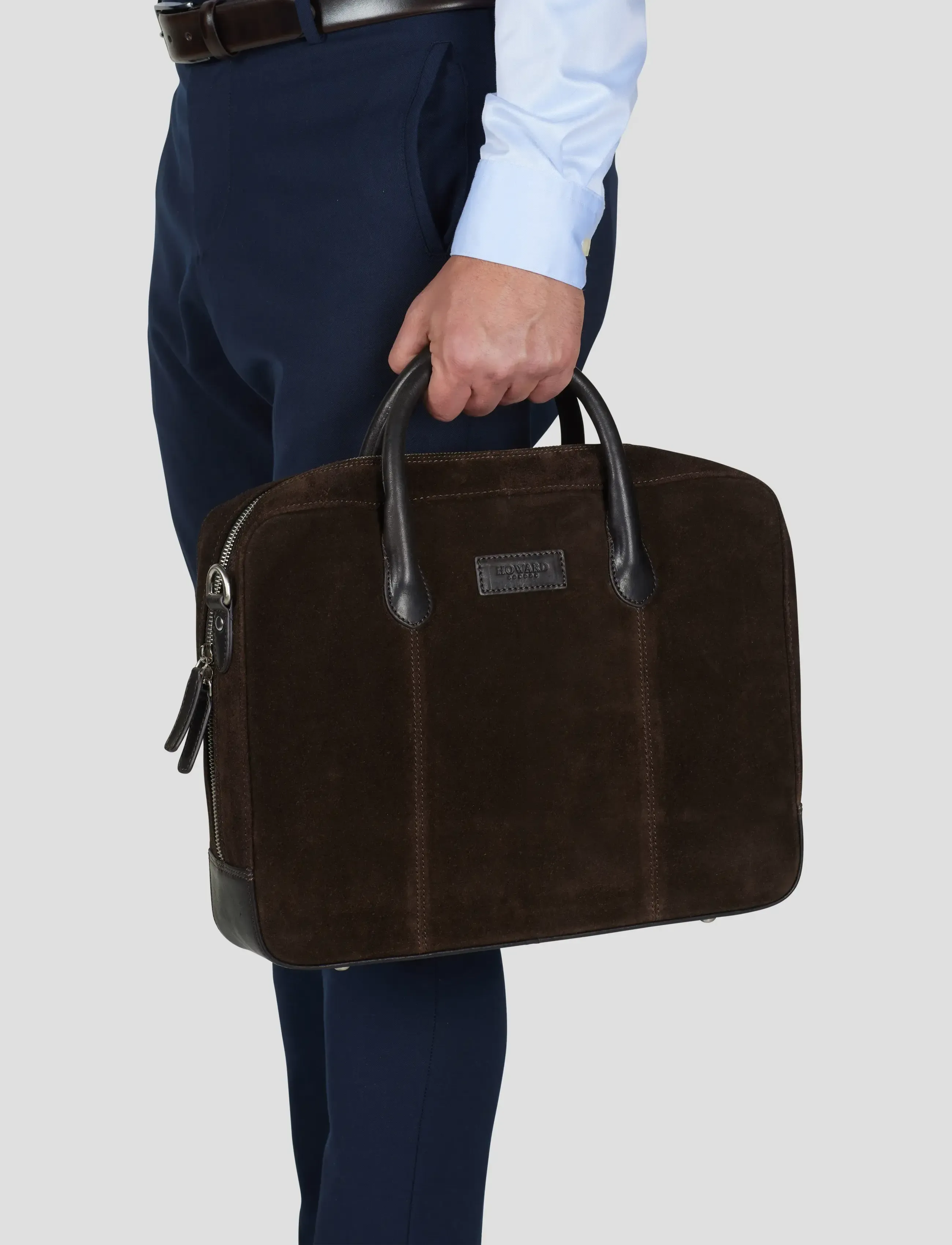 Howard London - Laptop Bag Suede Wilfred - osta olukorra järgi - brown - 0