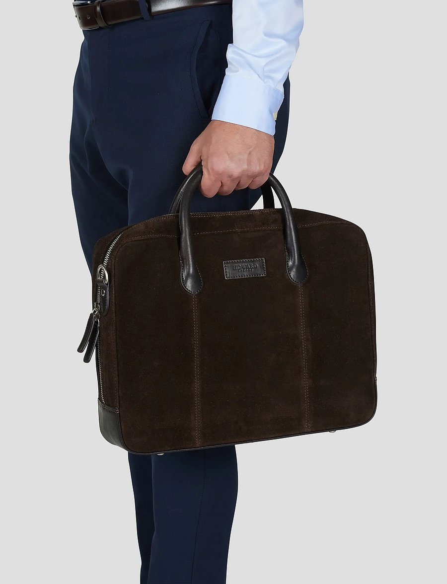 Howard London - Laptop Bag Suede Wilfred - osta olukorra järgi - brown - 0