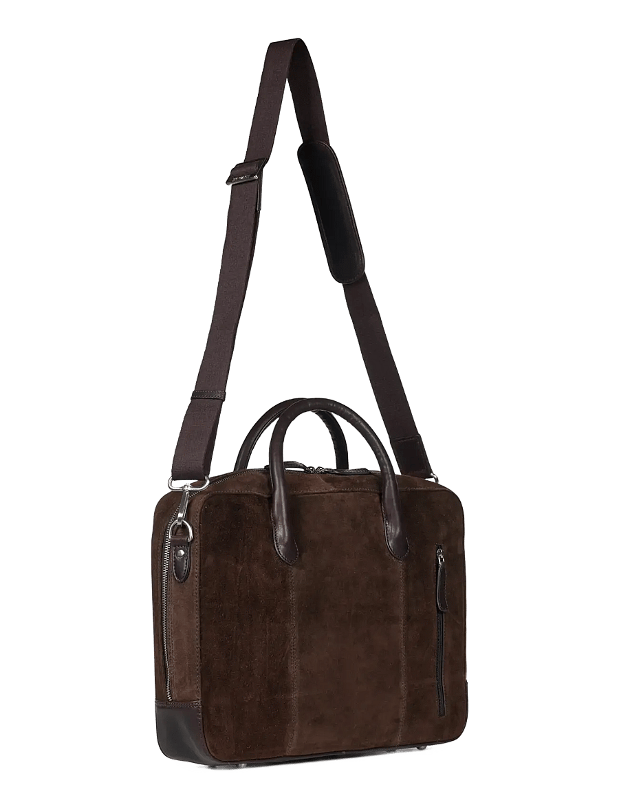 Howard London - Laptop Bag Suede Wilfred - nach anlass kaufen - dark brown - 2