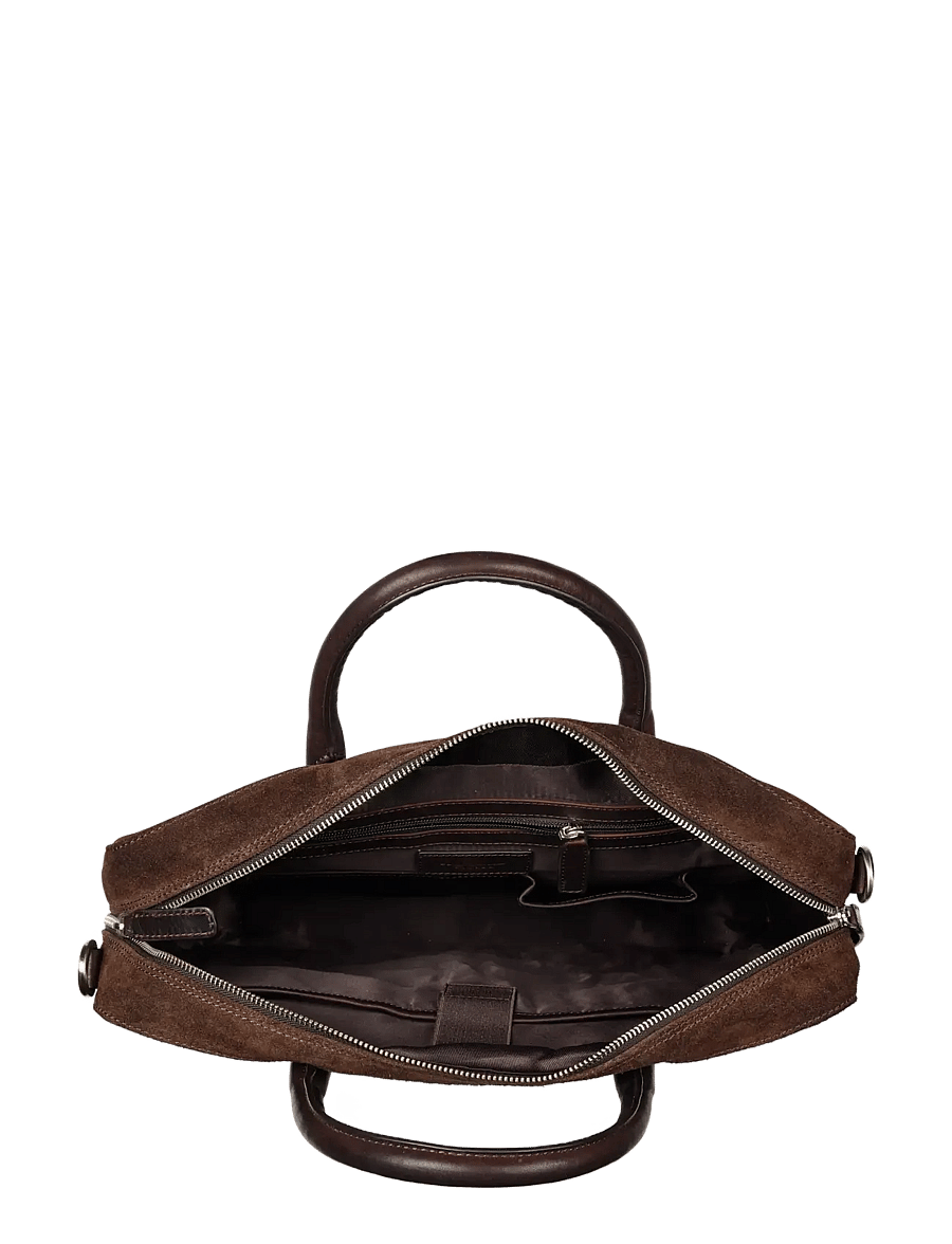 Howard London - Laptop Bag Suede Wilfred - nach anlass kaufen - dark brown - 3
