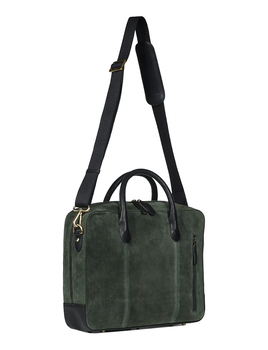 Howard London - Laptop Bag Suede Wilfred - osta olukorra järgi - green - 2