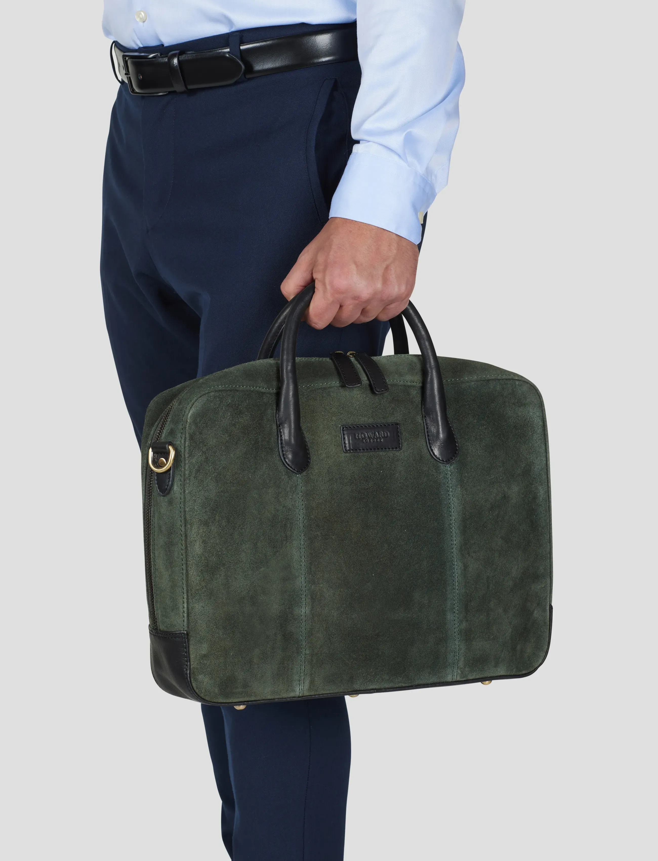 Howard London - Laptop Bag Suede Wilfred - osta olukorra järgi - green - 0