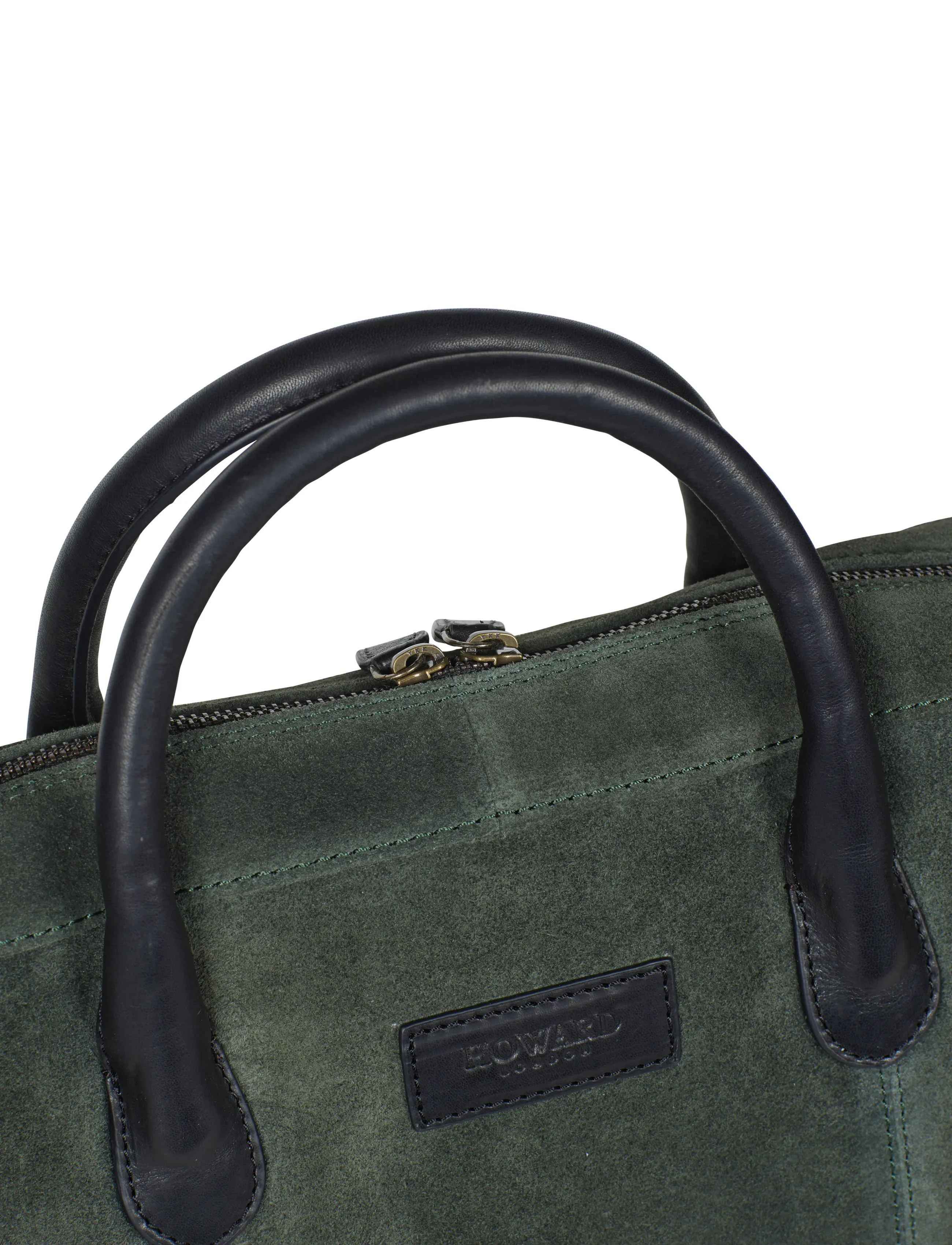 Howard London - Laptop Bag Suede Wilfred - osta olukorra järgi - green - 4