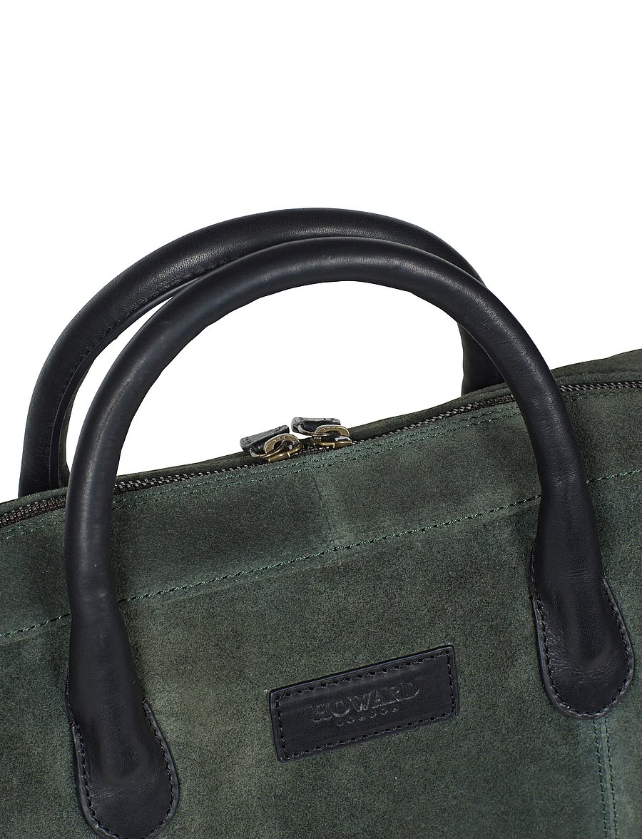 Howard London - Laptop Bag Suede Wilfred - osta olukorra järgi - green - 4