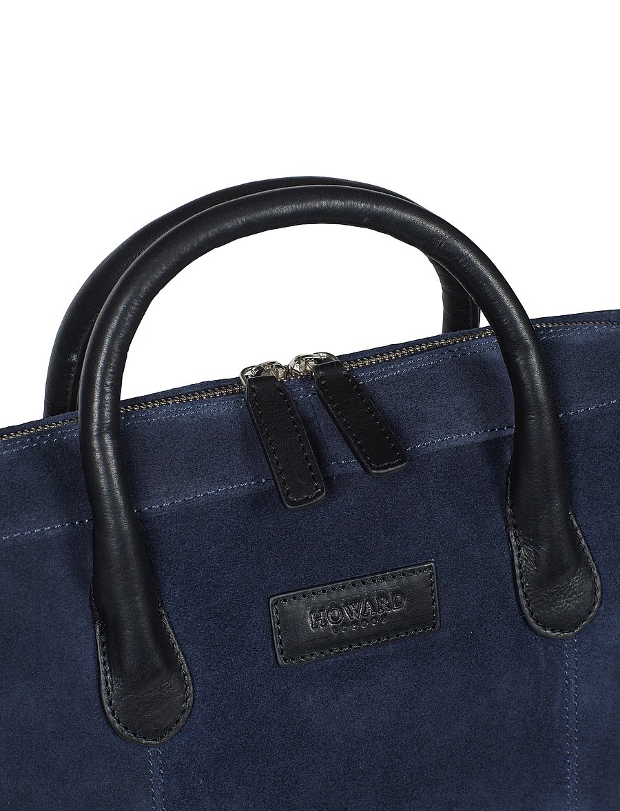 Howard London - Laptop Bag Suede Wilfred - shoppa efter tillfälle - navy - 4