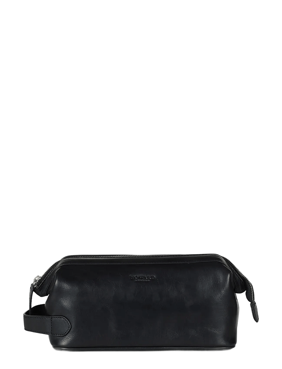 Howard London - Washbag Steven Leather - toilettenartikel - black - 0
