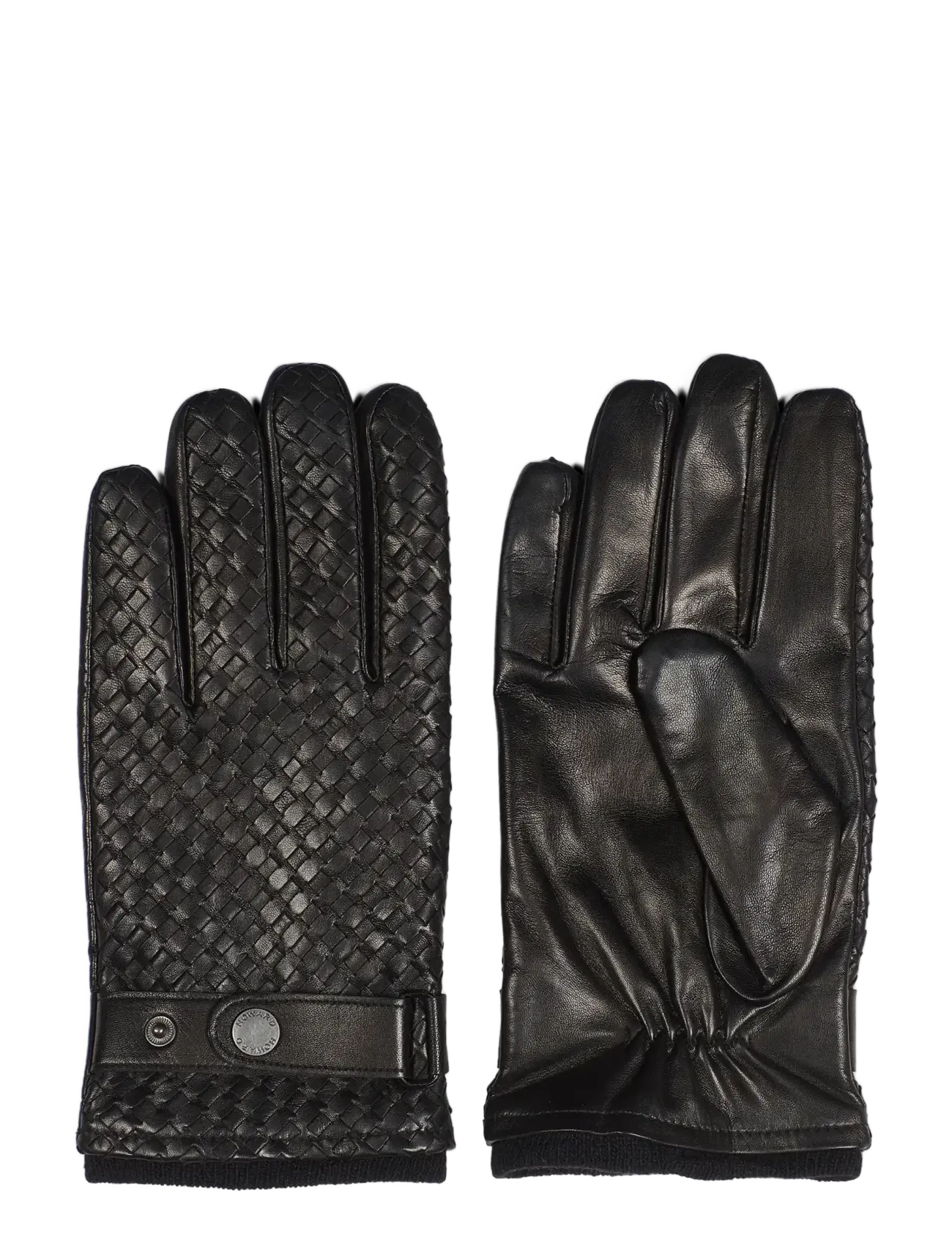 Howard London Braided Leather Gloves Axel - Accessoires - BLACK / black