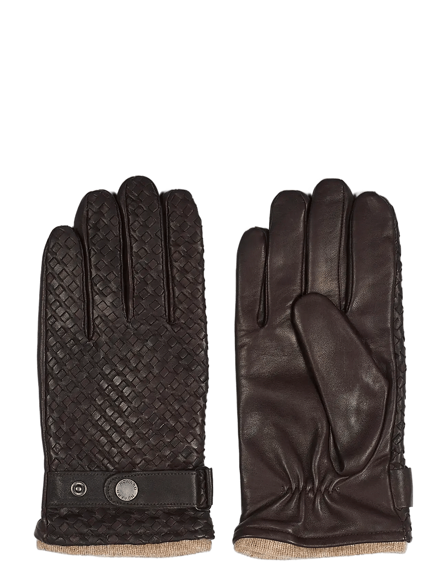 Howard London - Braided Leather Gloves Axel - nach anlass kaufen - dark brown - 0