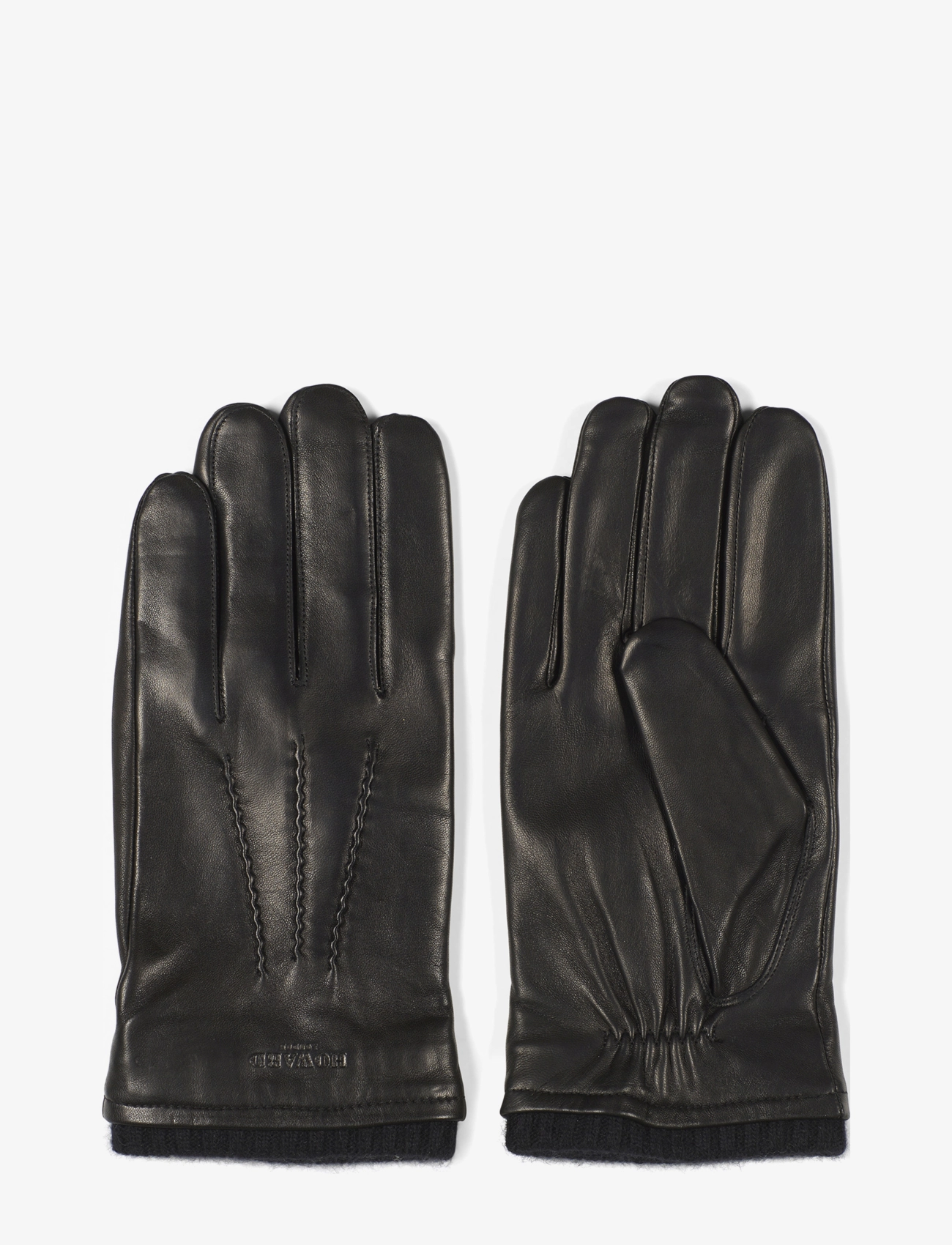Howard London Leather Gloves  Ted - Accessoarer - BLACK / black