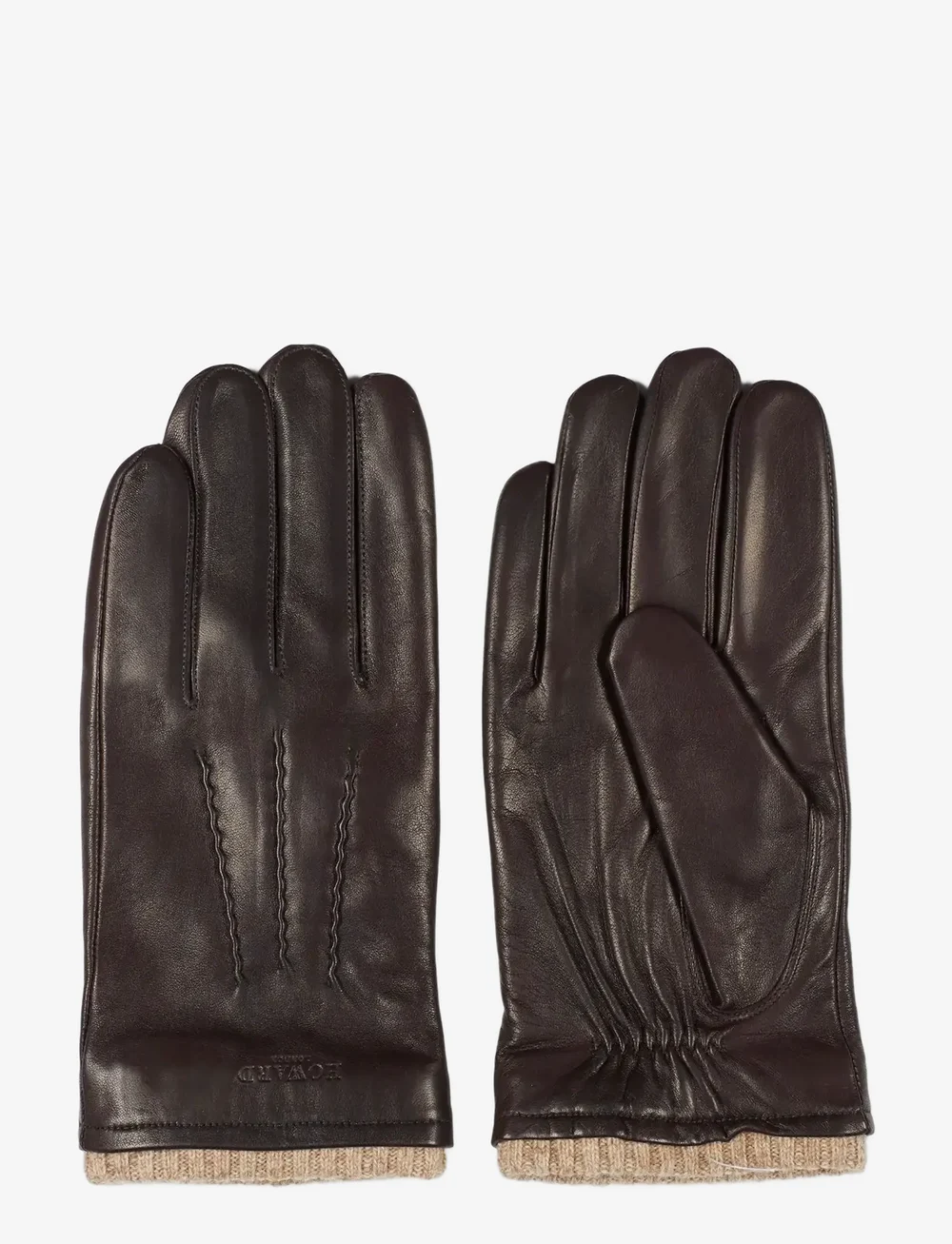 Howard London - Leather Gloves Ted - osta olukorra järgi - dark brown - 0