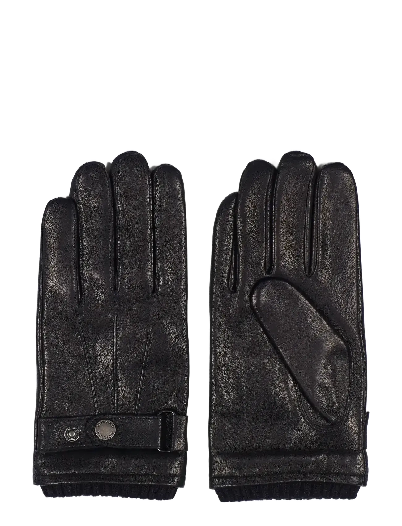 HOWARD LONDON Leder Handschuhe Smith Schwarz - 9.5 - Herren