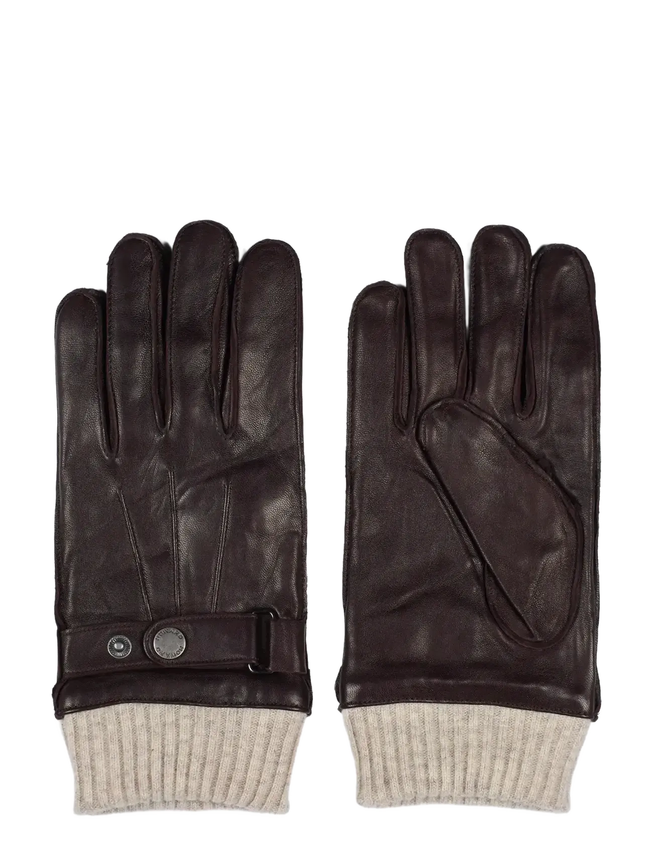 Howard London Leather Gloves Carl, 10.5, Gloves, Braun - Finger Männerswear