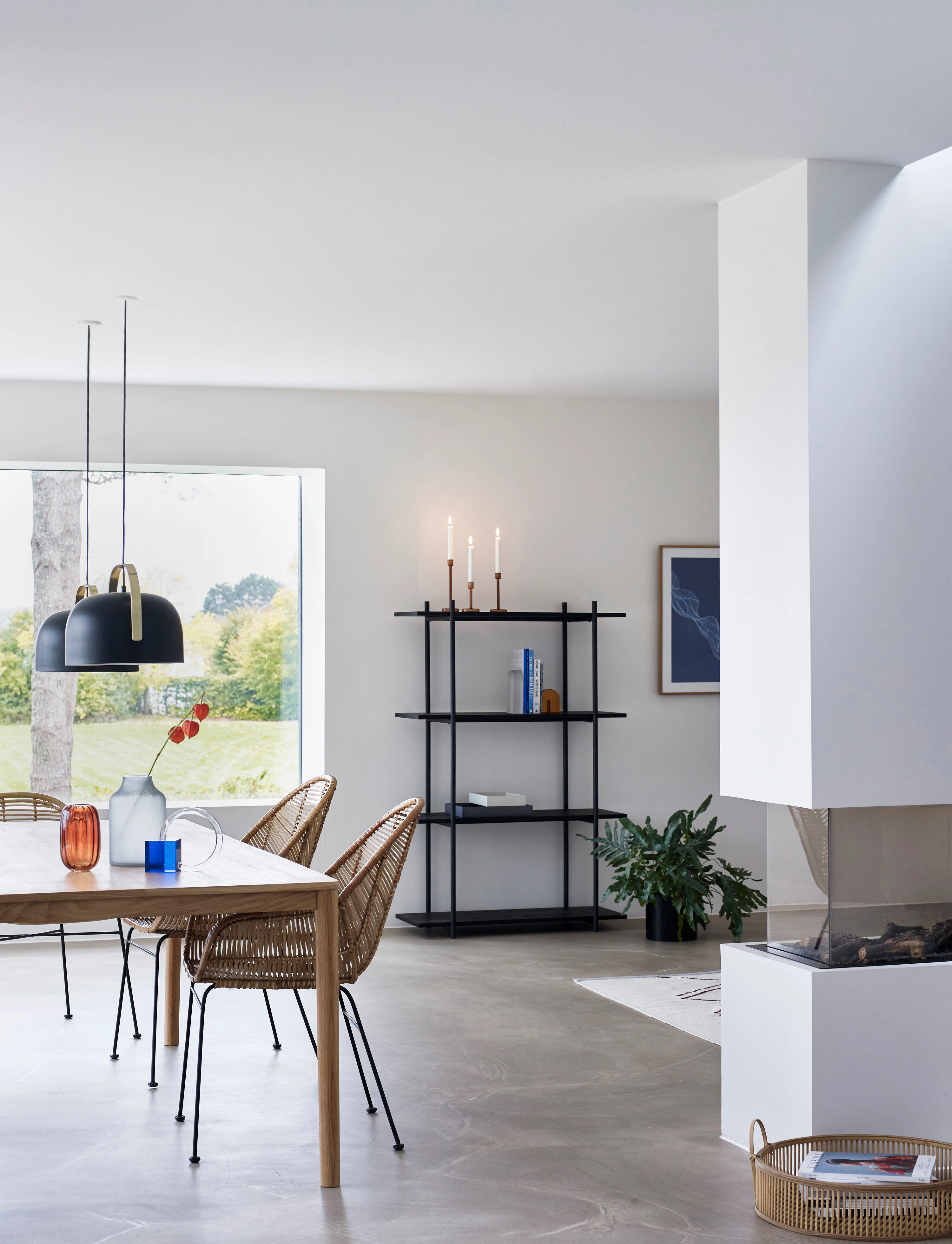 Hübsch Norm Shelf Unit Single Large Black, One Size, Black, Møbler > Hylder, Unisex