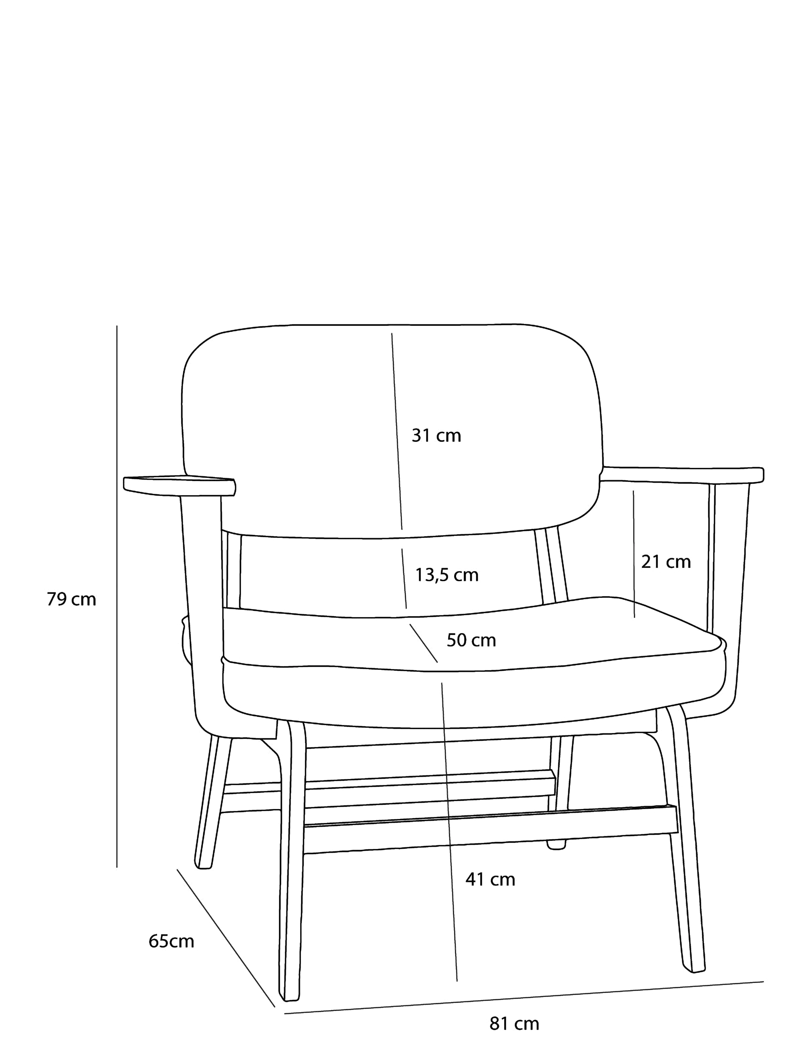 Hübsch - Haze Lounge Chair Grey/Natural - fåtöljer - grey,natural - 2