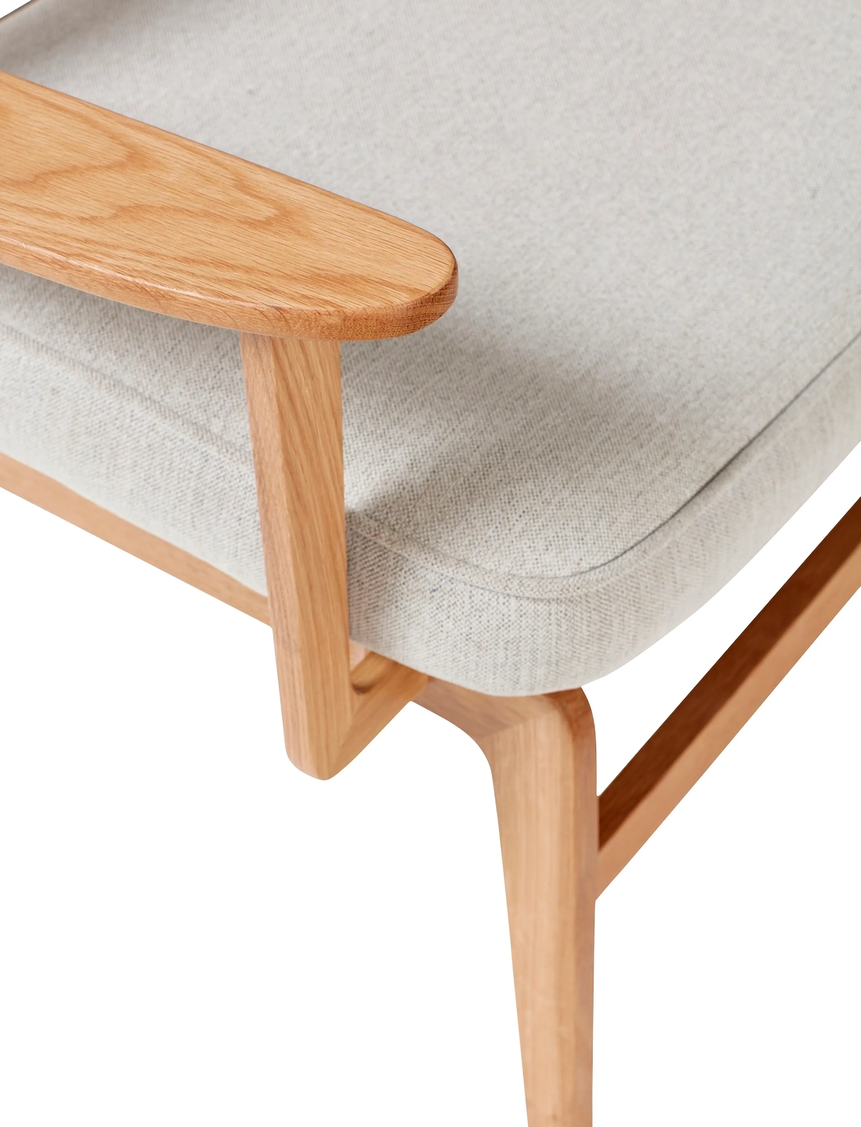 Hübsch - Haze Lounge Chair Grey/Natural - fåtöljer - grey,natural - 5