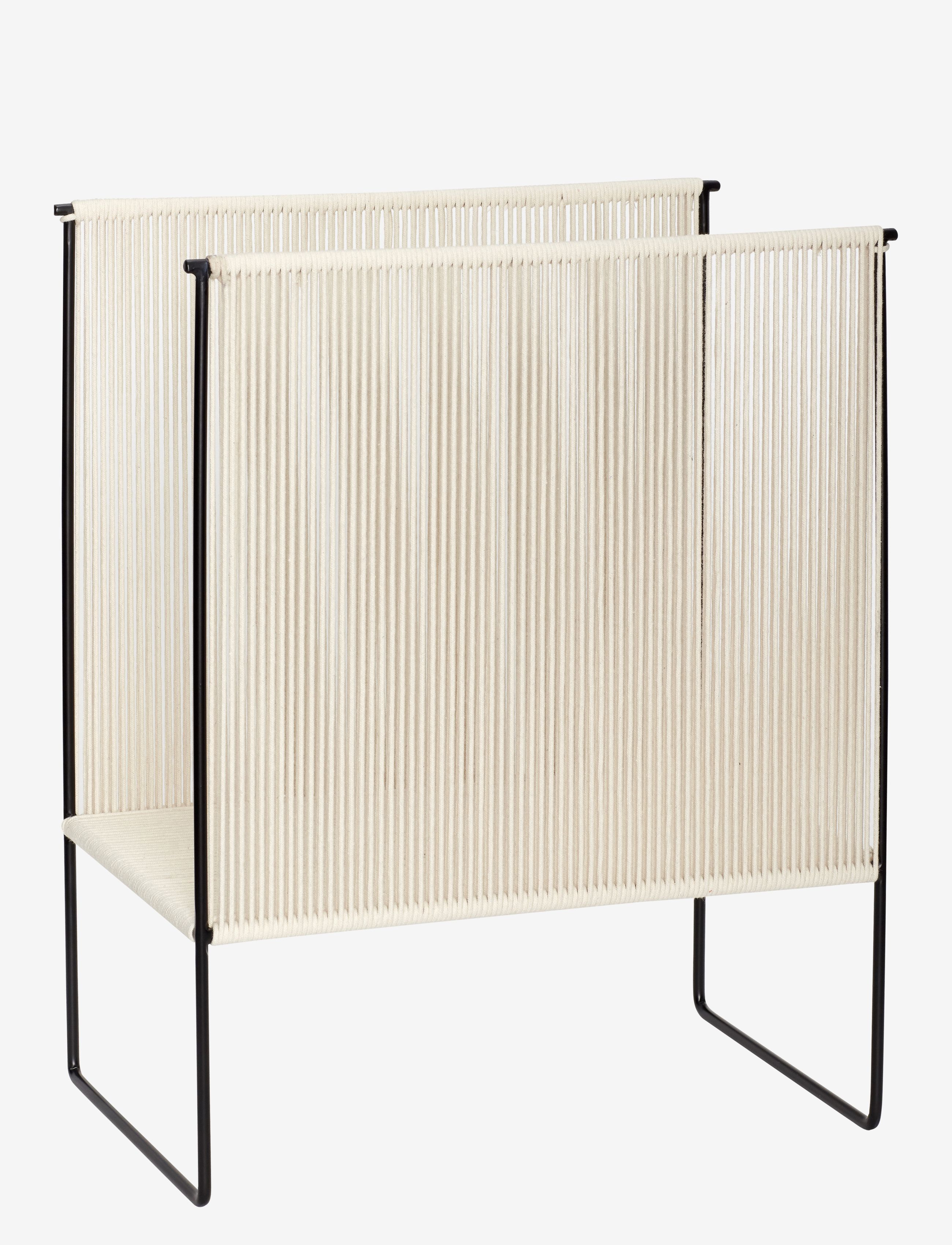 Hübsch String Magazine Holder - Einrichtung - NATURE/BLACK / multi