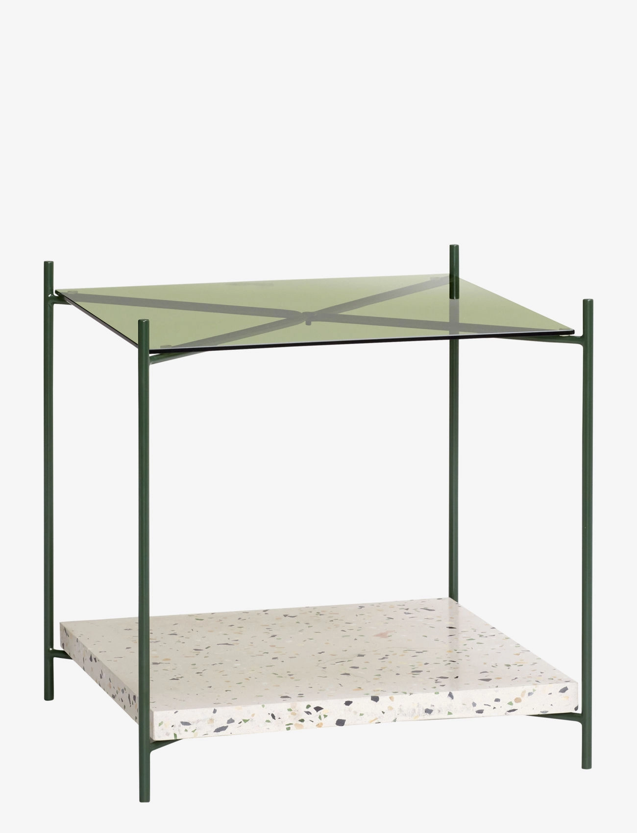 Hübsch Niche Side Table Green/Terrazzo, Sidebord og lille bord, Grøn, Str: ONE SIZE