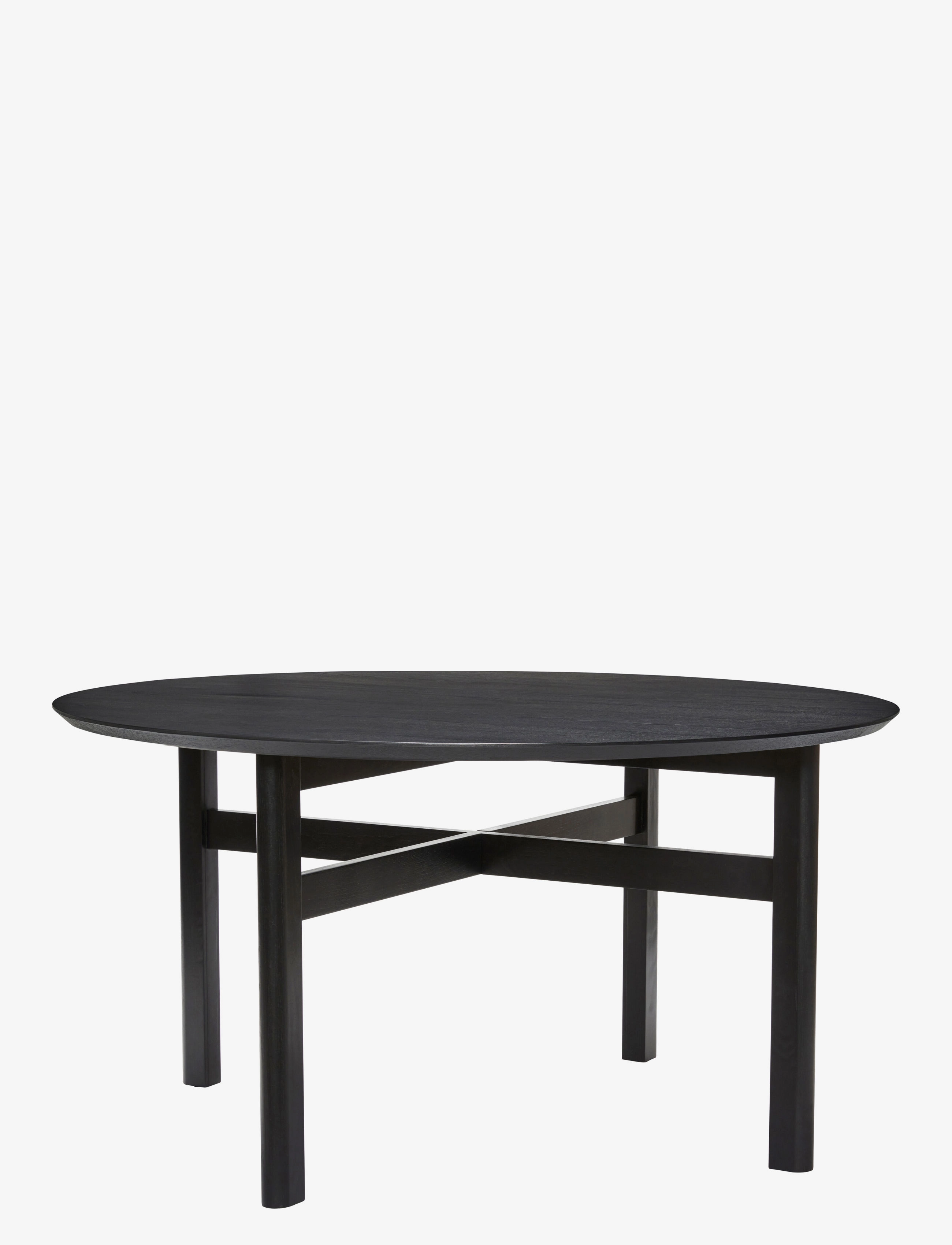 Hübsch Fjord Dining Table Large Black, Spisebord, Sort, Str: Ø 140 cm