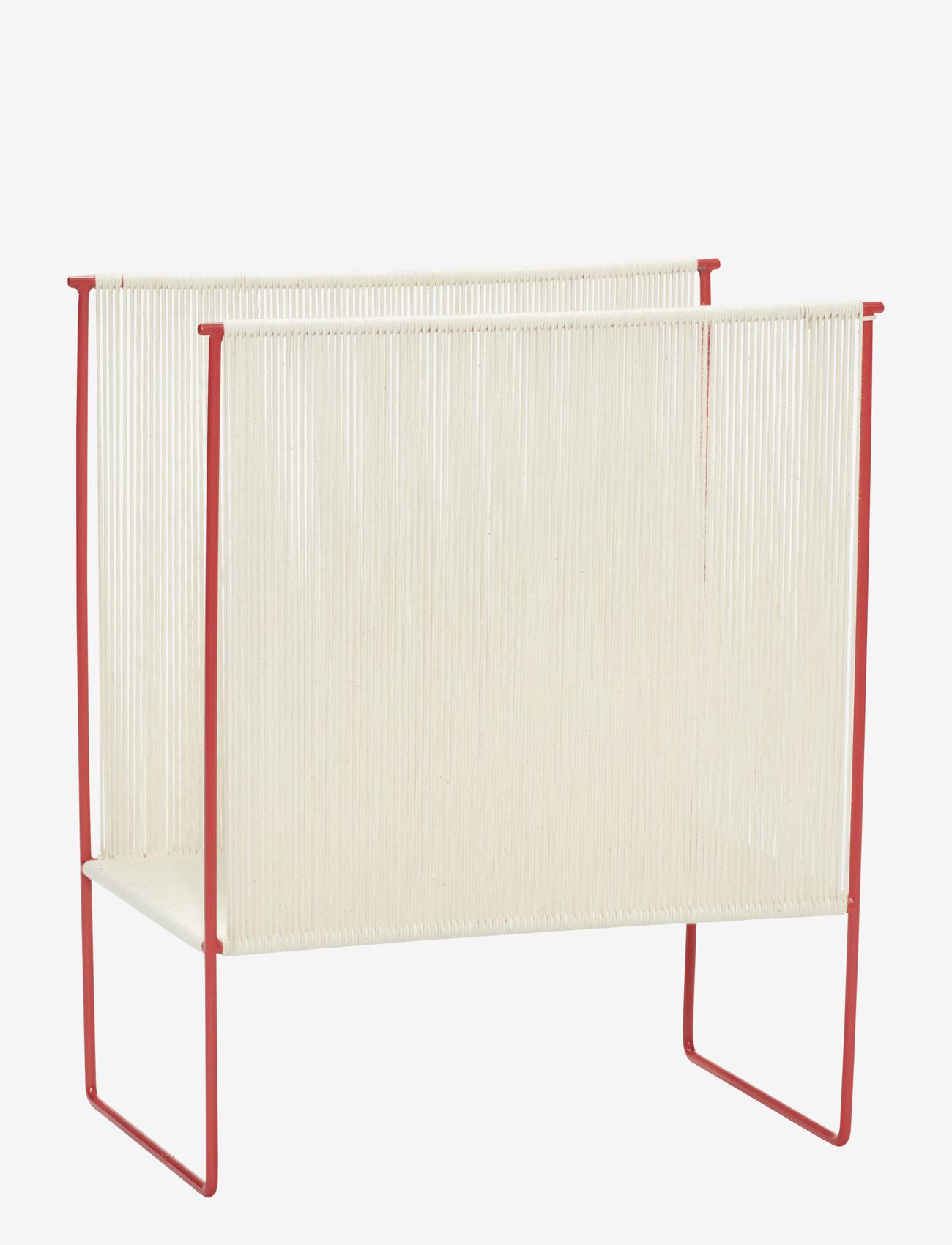 Hübsch - String Magasinholder - køb efter pris - nature/red - 0