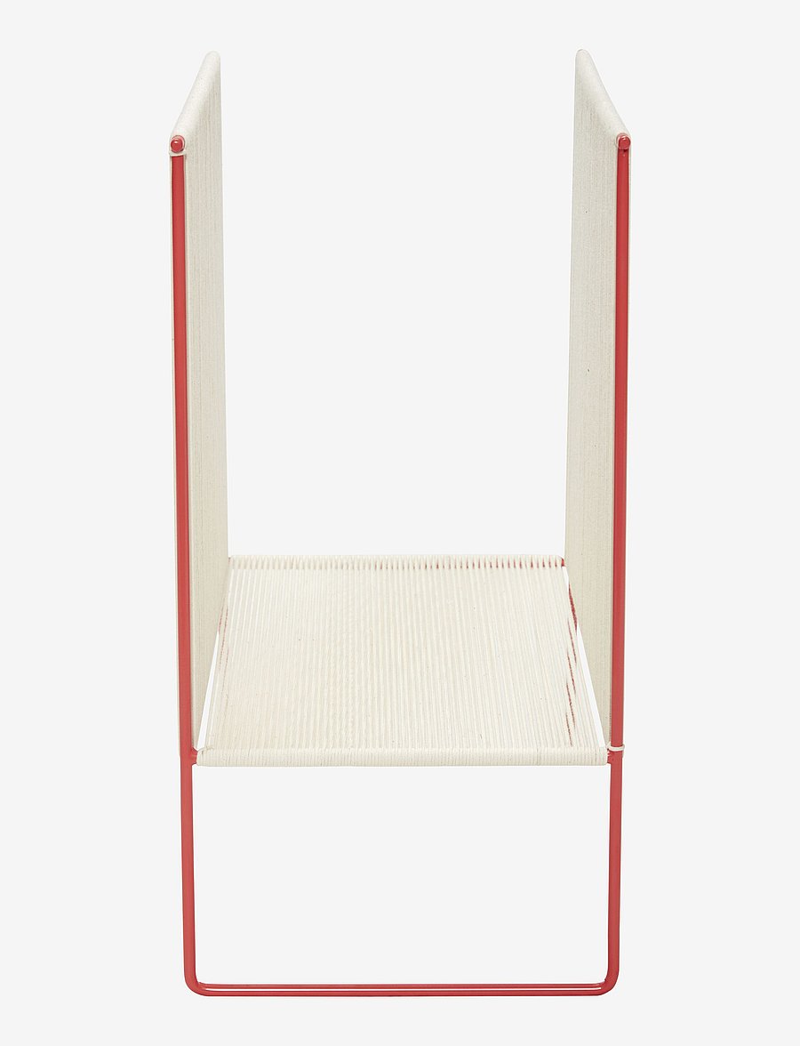 Hübsch - String Magazine Holder - ajakirja hoidik - nature/red - 2