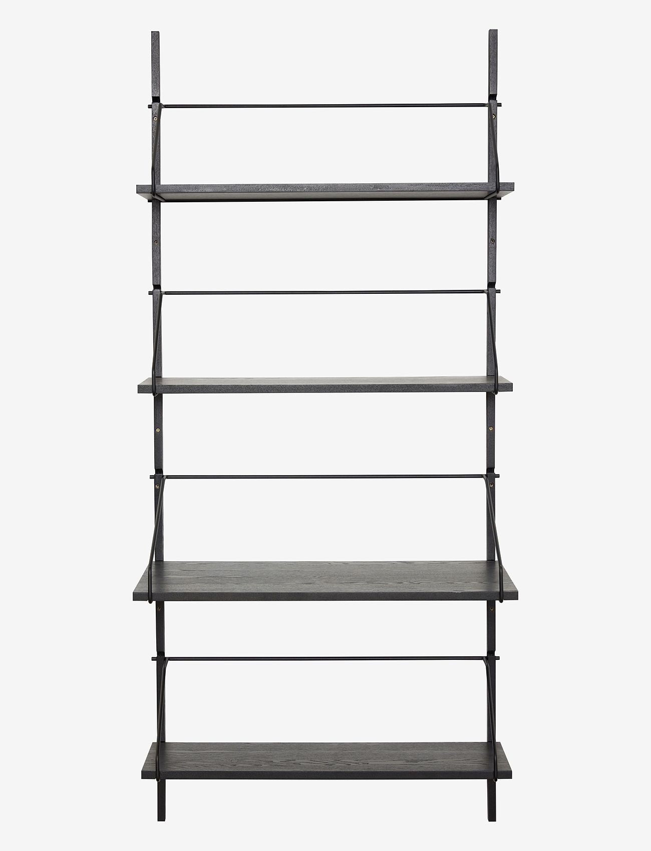 Hübsch - Norm Wall Shelf Unit 4 Shelves Black - hylder - black - 2