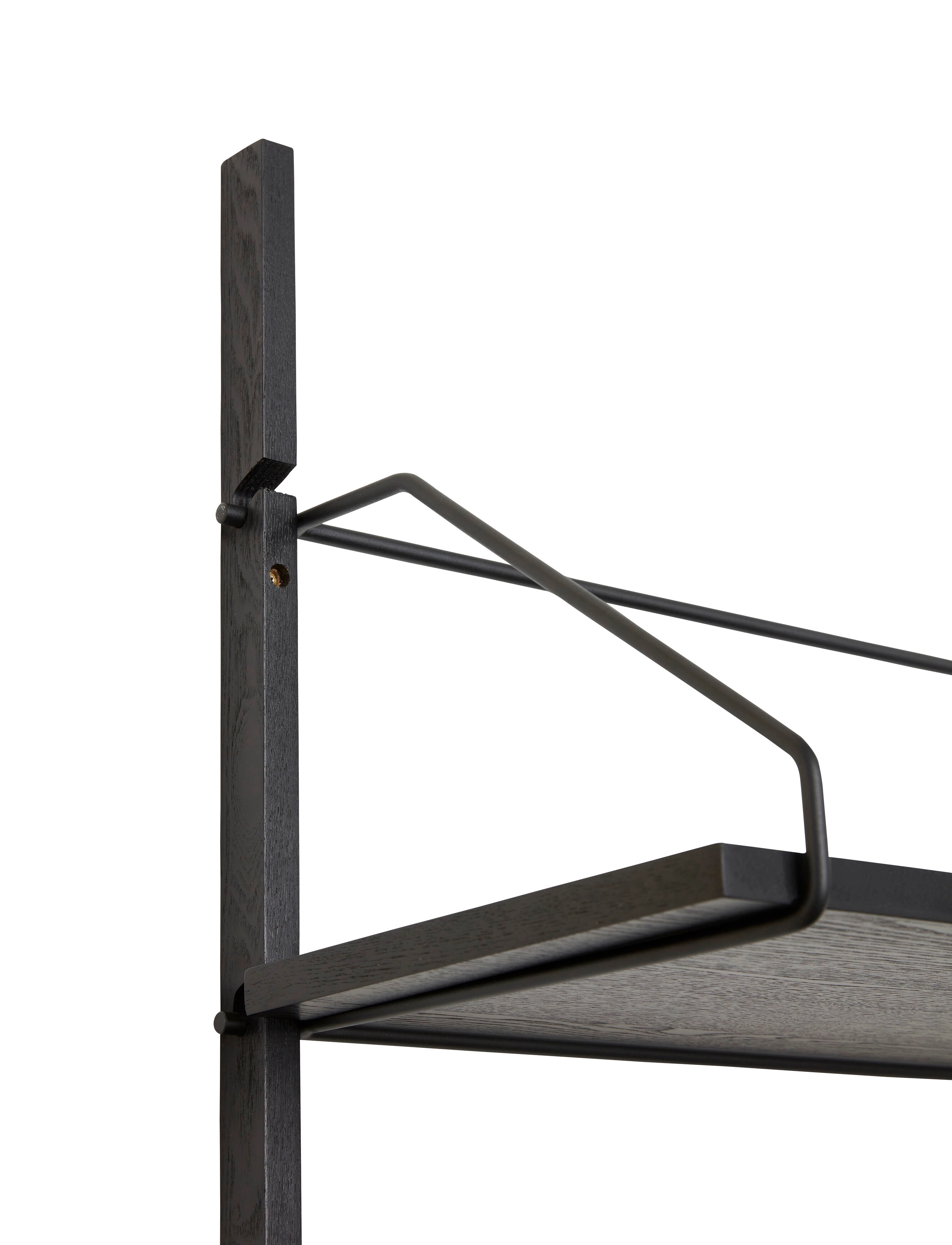 Hübsch - Norm Wall Shelf Unit 4 Shelves Black - geymsla og hillur - black - 4