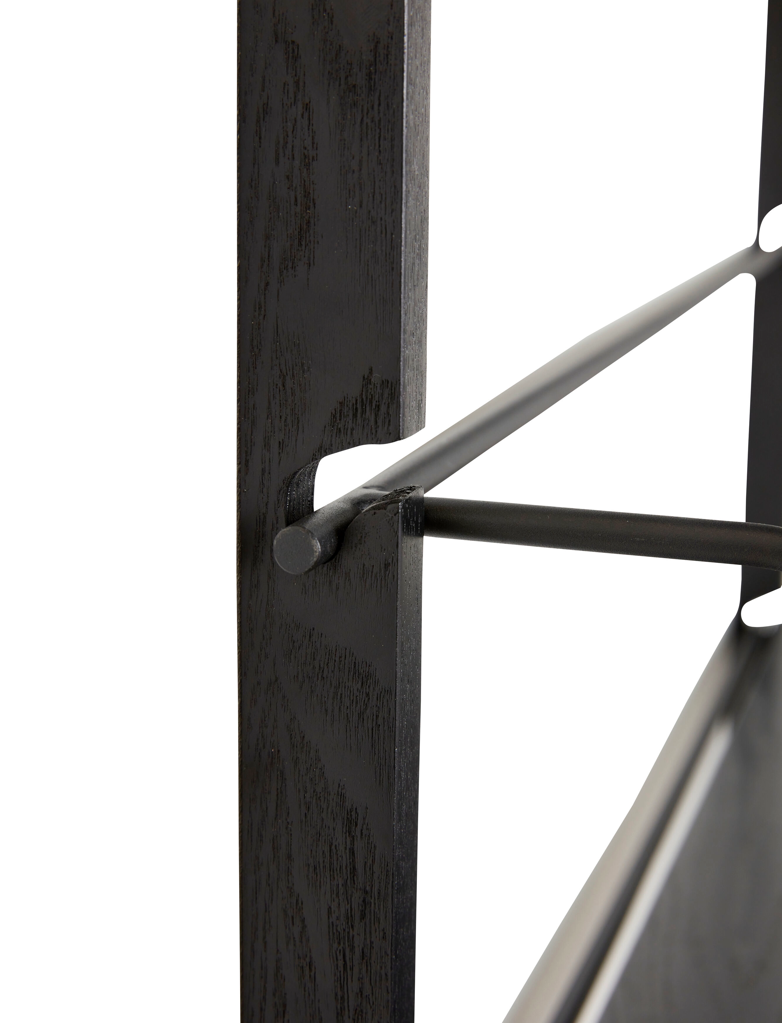 Hübsch - Norm Wall Shelf Unit 4 Shelves Black - geymsla og hillur - black - 5